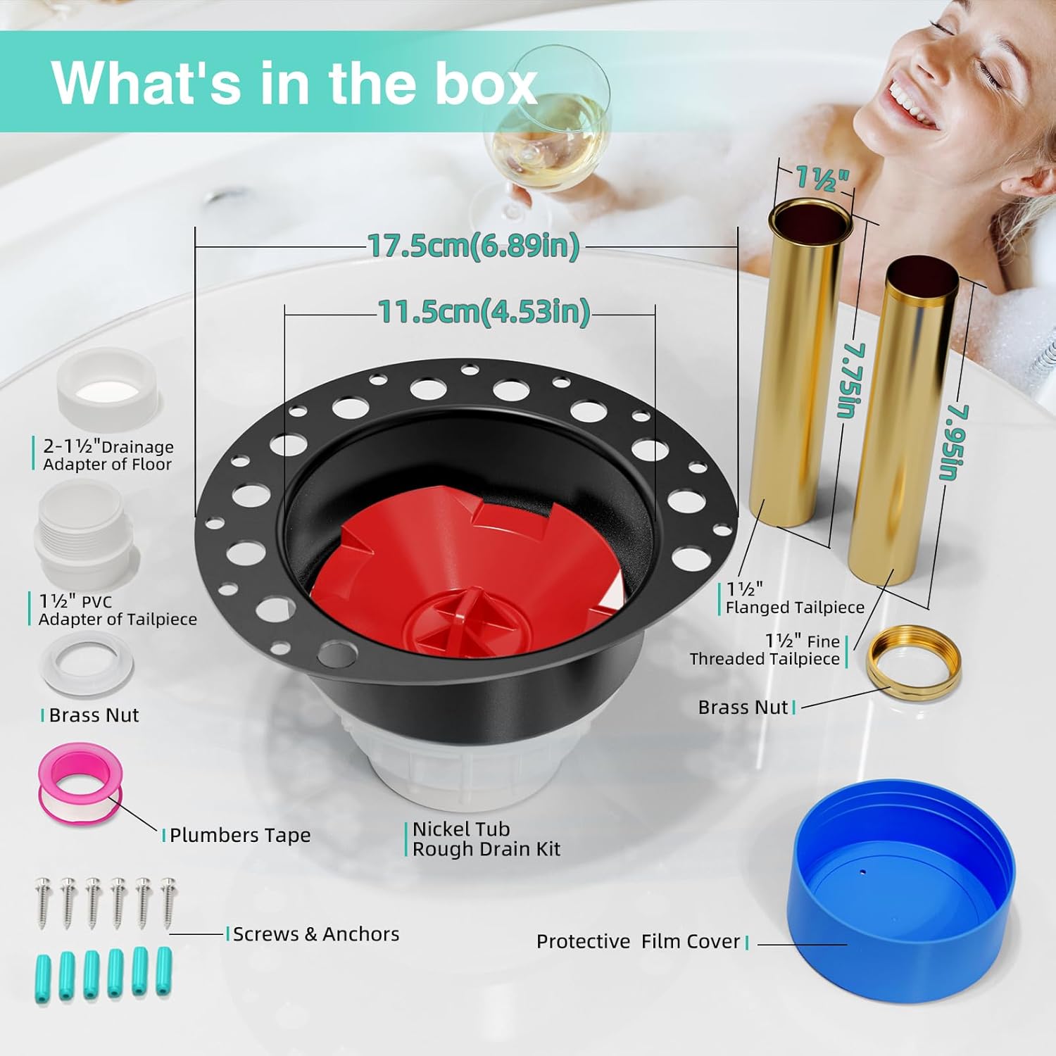 PVC Island Tub Drain Rough-in Kit