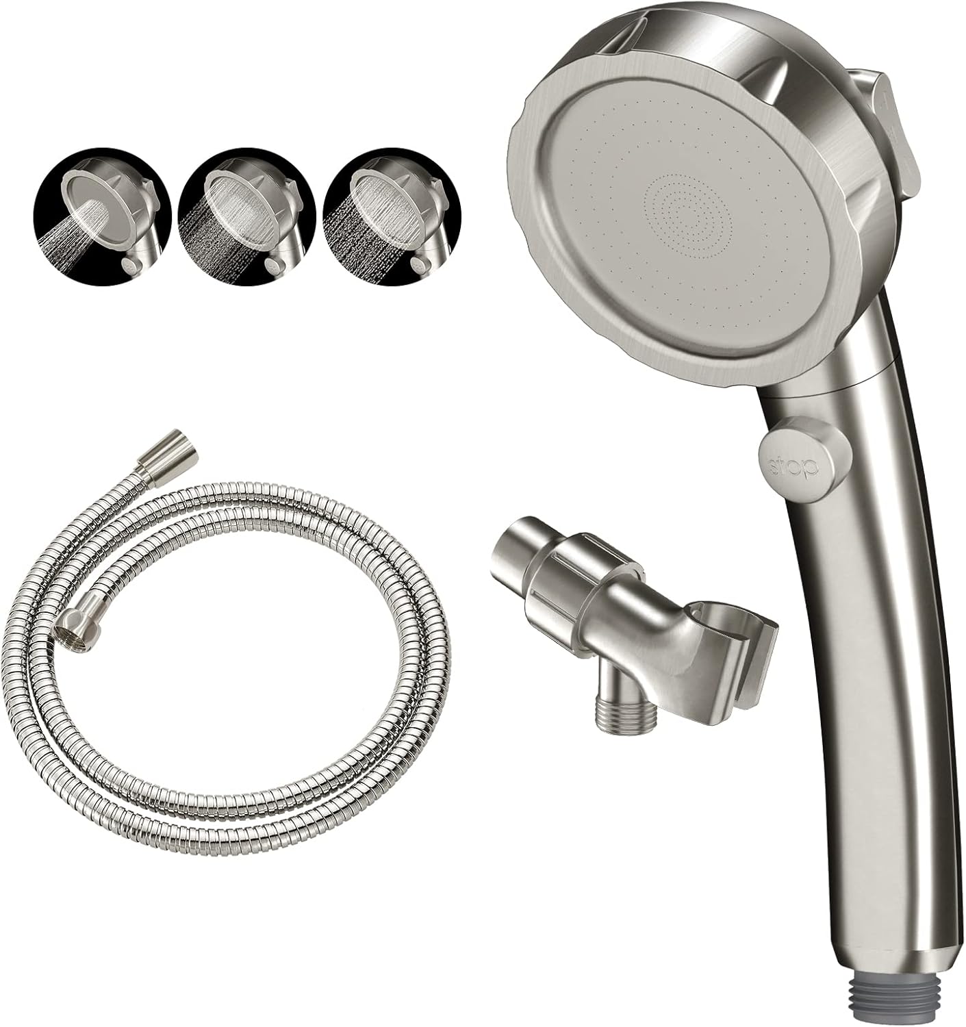 KAIYING High Pressure Handheld Shower Head with ONOFF Switch and 3 Spray Modes