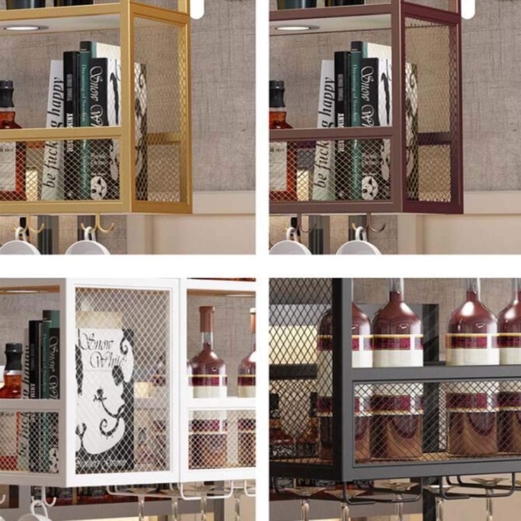 Pimex Wall-Mounted Wine Rack with Double Layer and Partitions