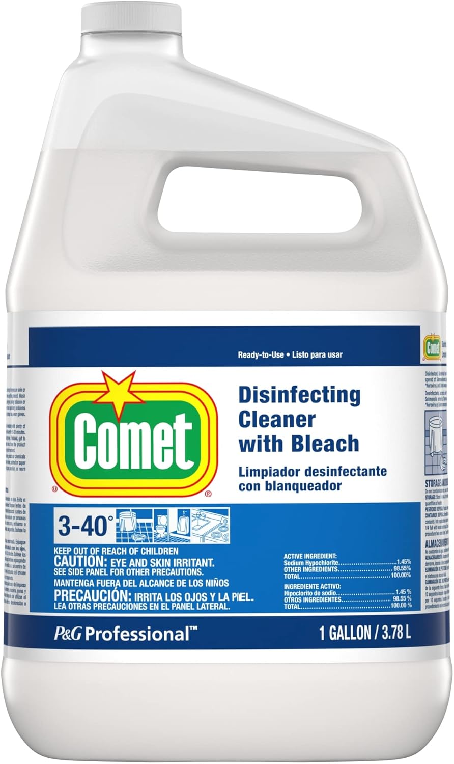 Comet Professional Disinfecting Bathroom Cleaner 128 Oz Case Of 3 1