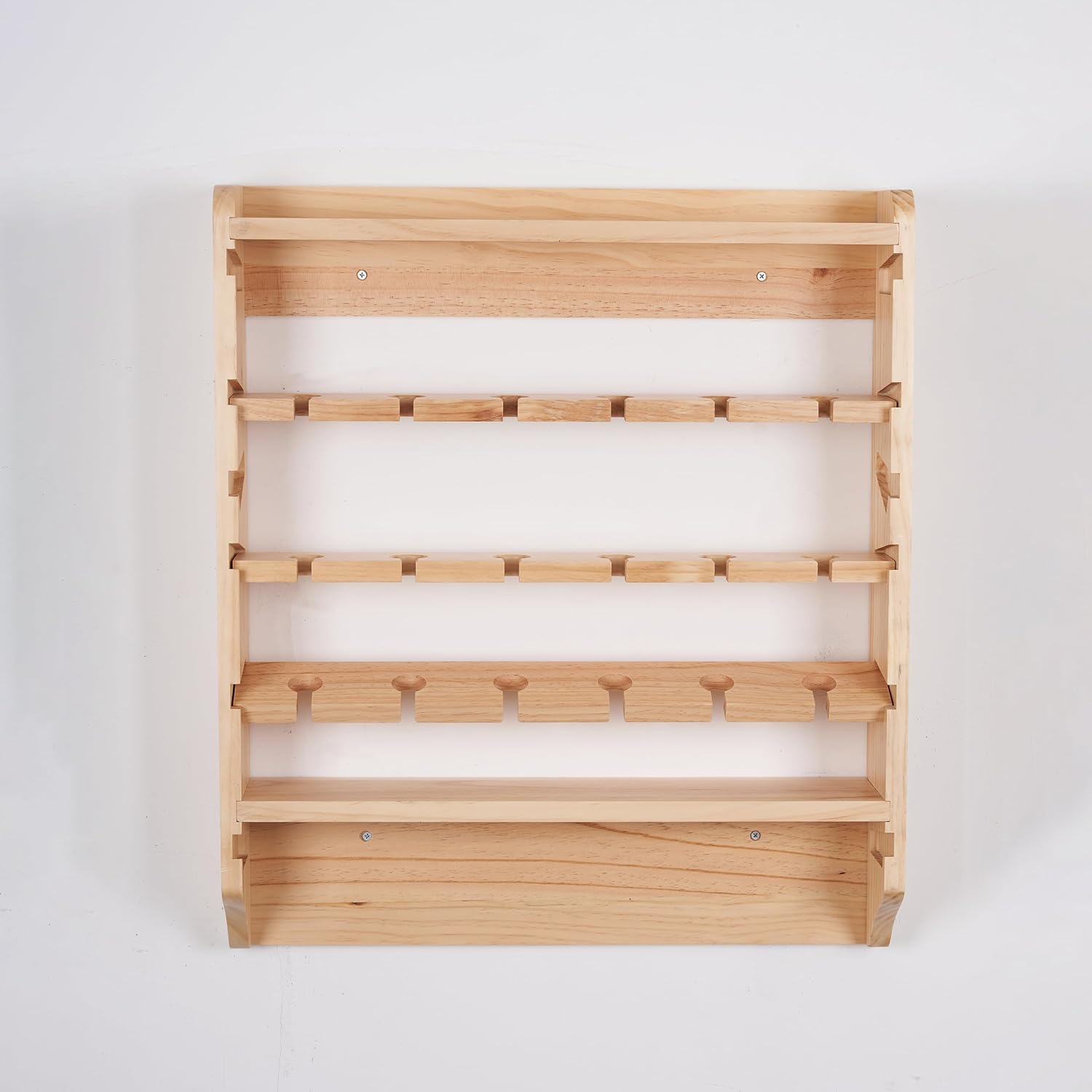 18 Bottle Wall Wine Rack with Glass Holder 1