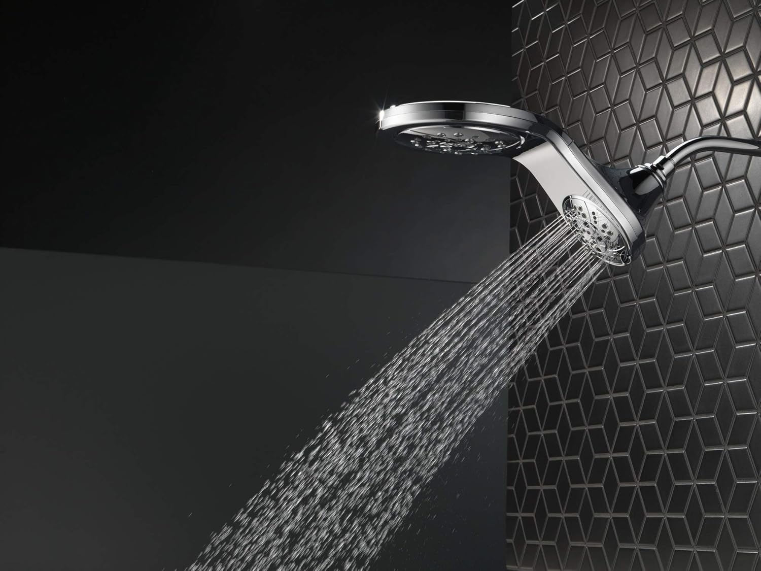 Delta HydroRain 5-Setting Shower Head with Rain Can Matte Black
