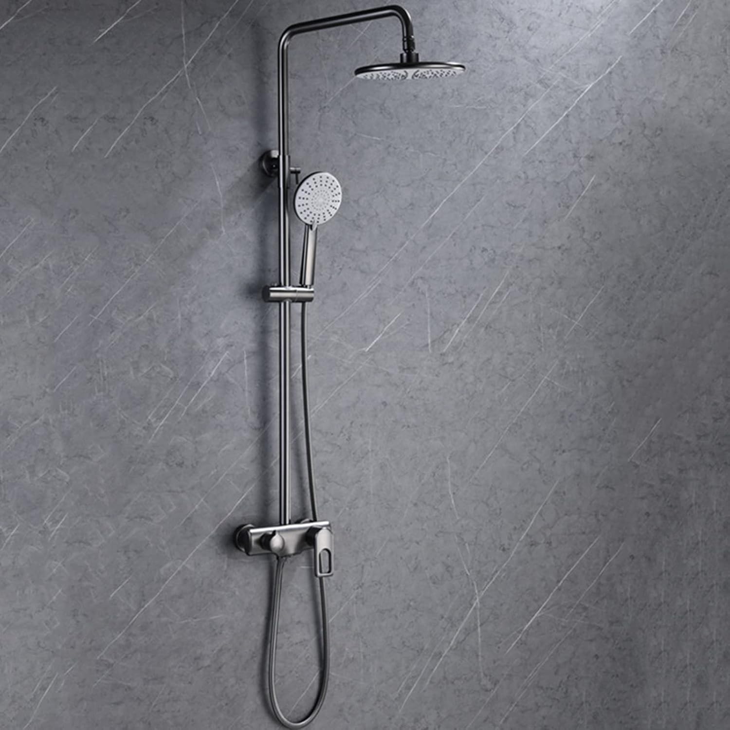 Adjustable Brass Shower Set with 3-Function Handheld Sprayer