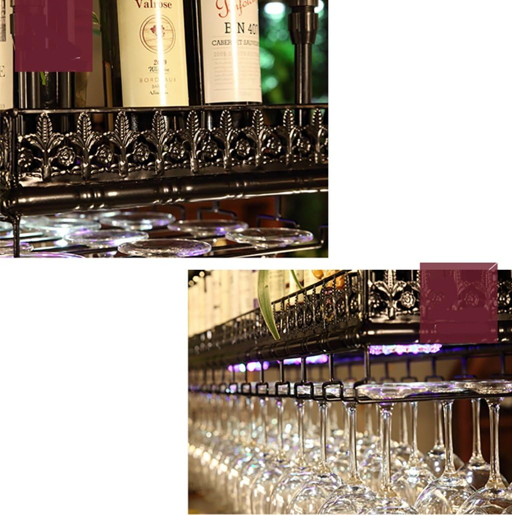 ZJDYDY Wall-Mounted Wine Rack with Double Layer Design