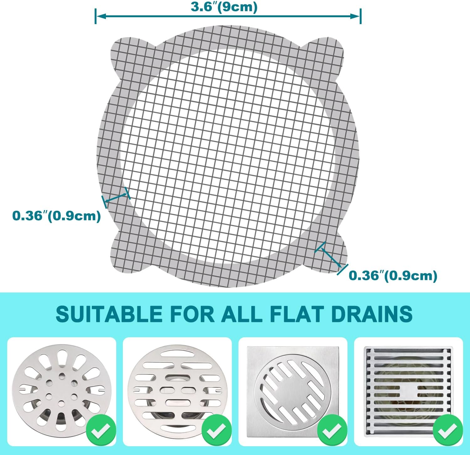Xdudu 50Pack Disposable Shower Hair Catcher