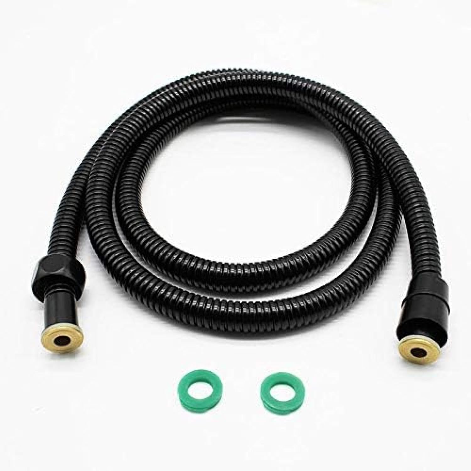 TECKI Matte Black Three Function Round Handheld Shower with Faucet Set