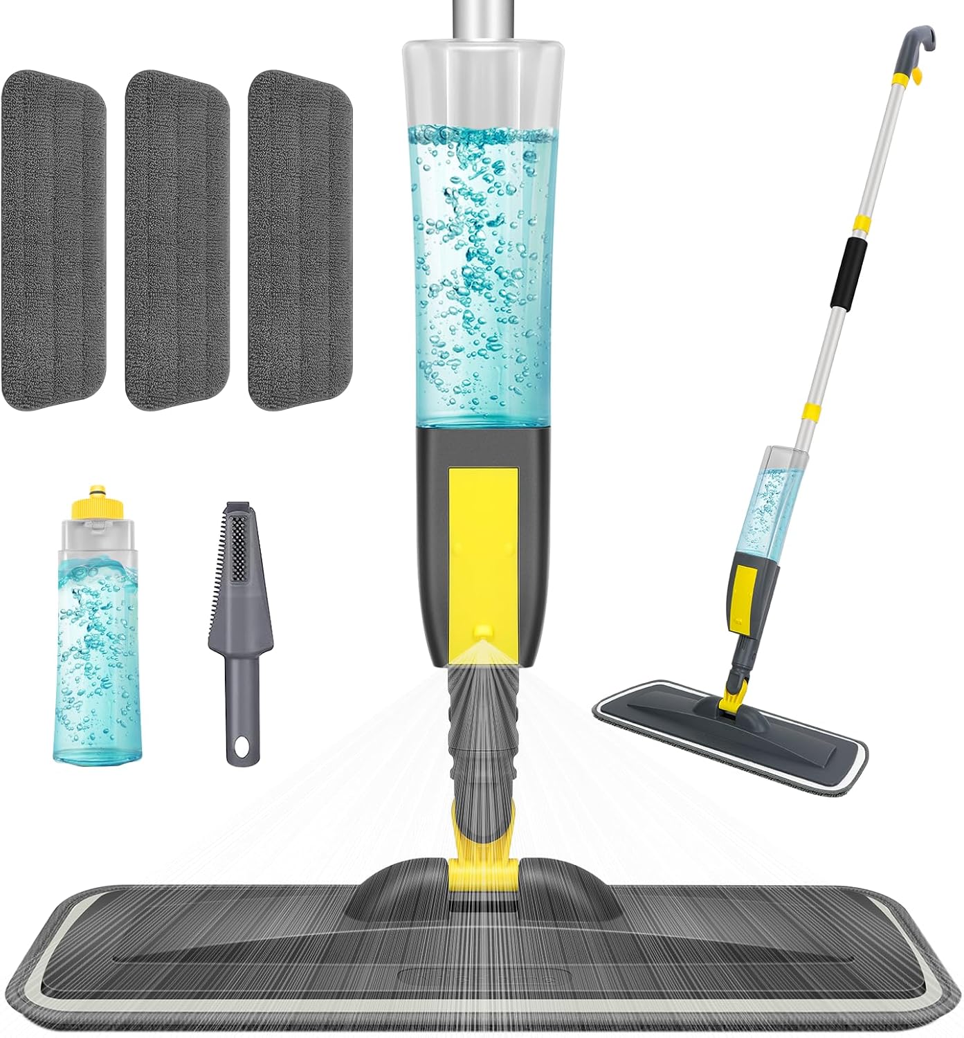 NileHome Spray Mop with 3 Washable Pads and 400 ml Refill Bottle