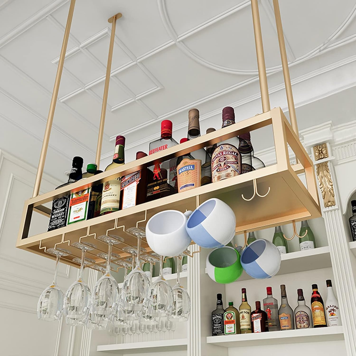 ZJDYDY Wall-Mounted Wine Rack 80x25x21cm