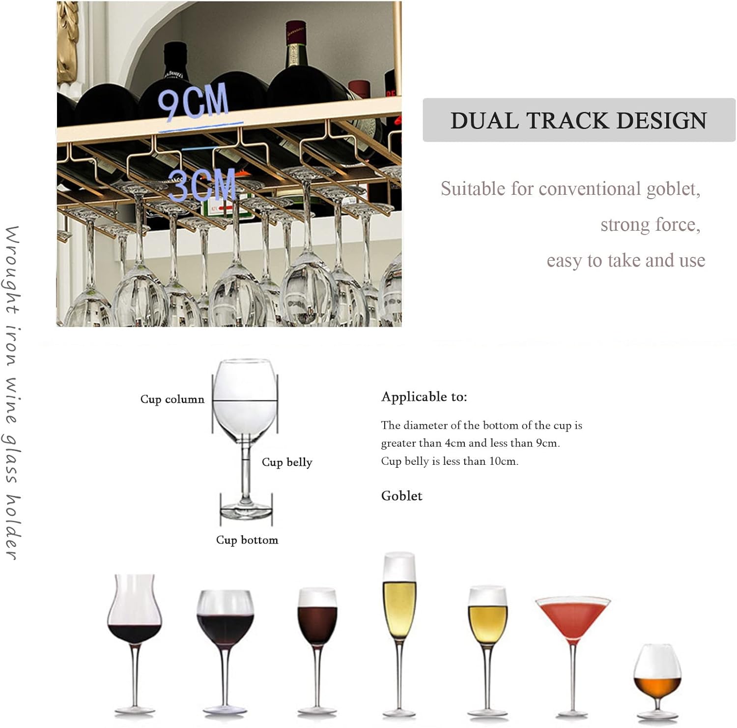 ZJDYDY Wall-Mounted Wine Rack Holder with Adjustable Arm