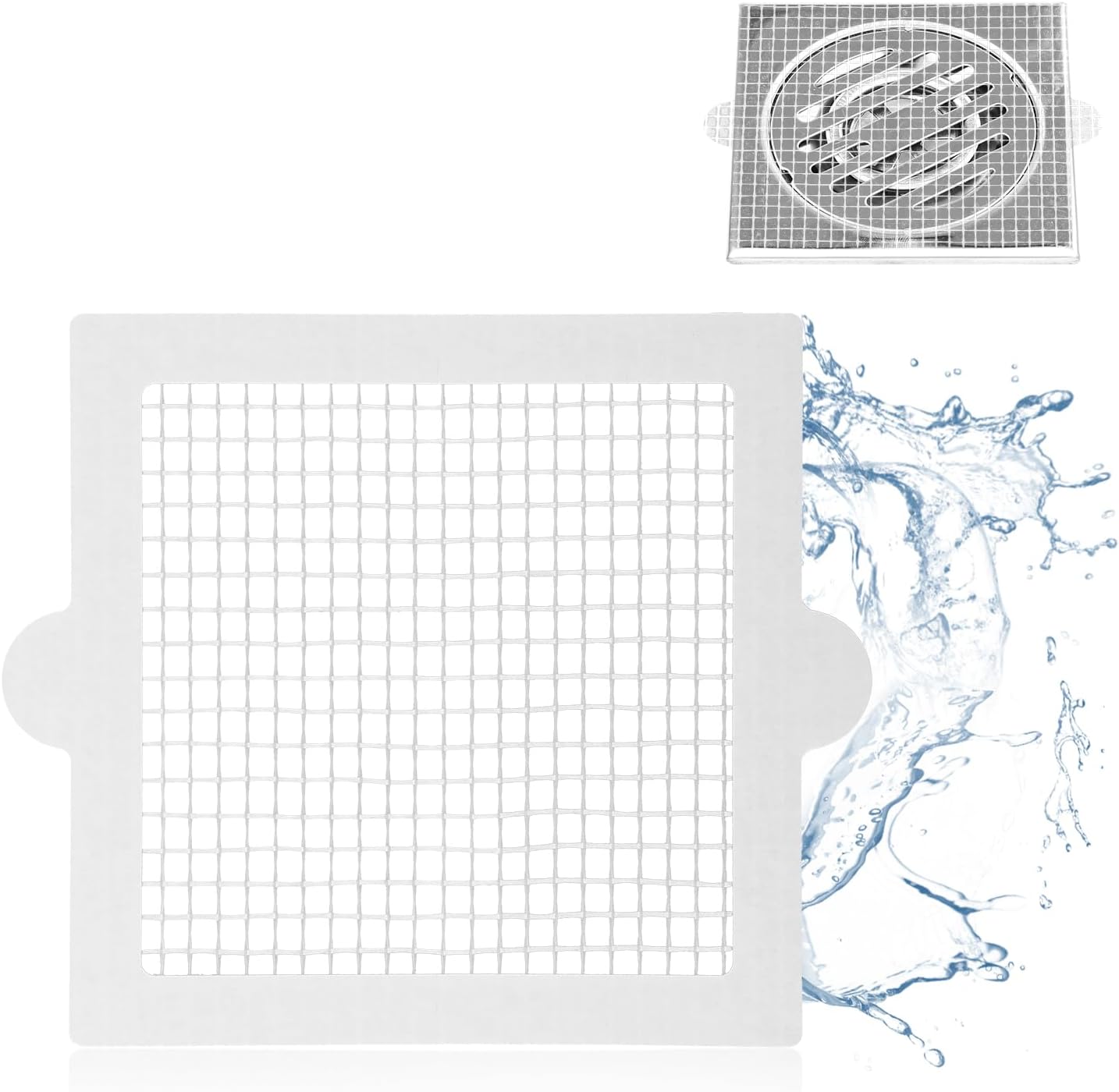 25pcs Shower Hair Catcher Mesh Sticker for Drain Cover