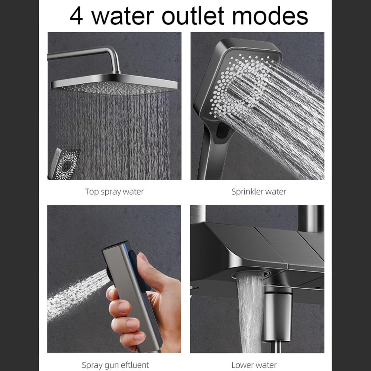 Smart Digital Shower System with Handheld and Rain Head