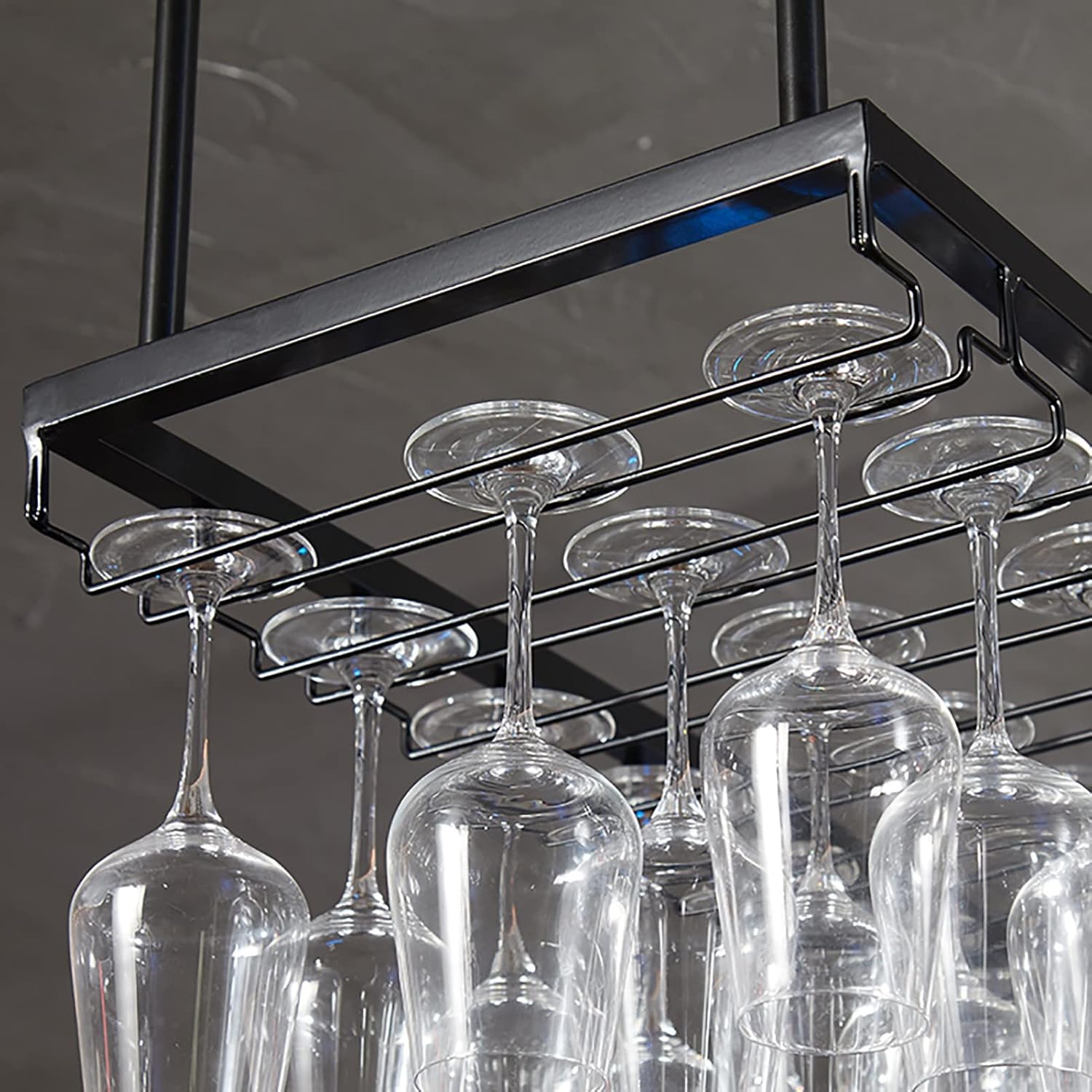 ZJDYDY Wall-Mounted Wine Rack with Goblet Holder