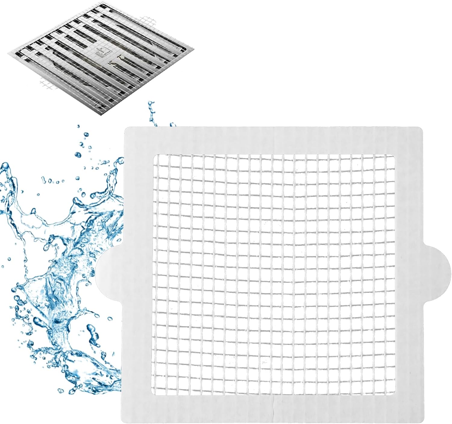 BOXOB 30pcs Square Drain Hair Catchers 1