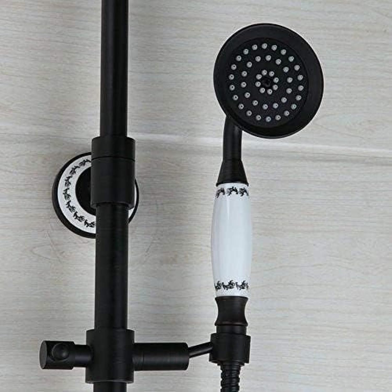TECKI 8 Inch Oil Rubbed Bronze Bath Shower Trim Set