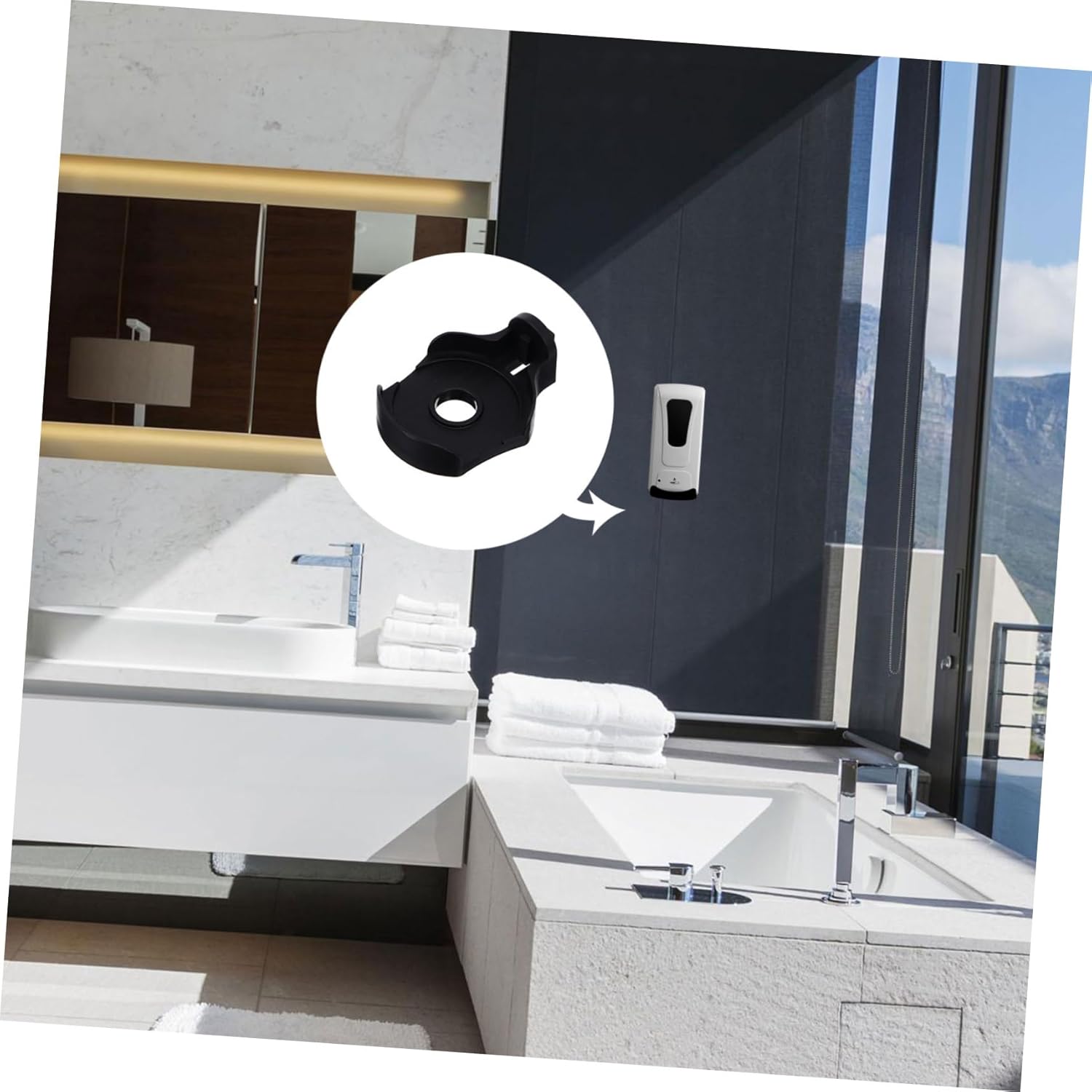 BRIGHTFUFU Wall Mount Soap Dispenser Holder