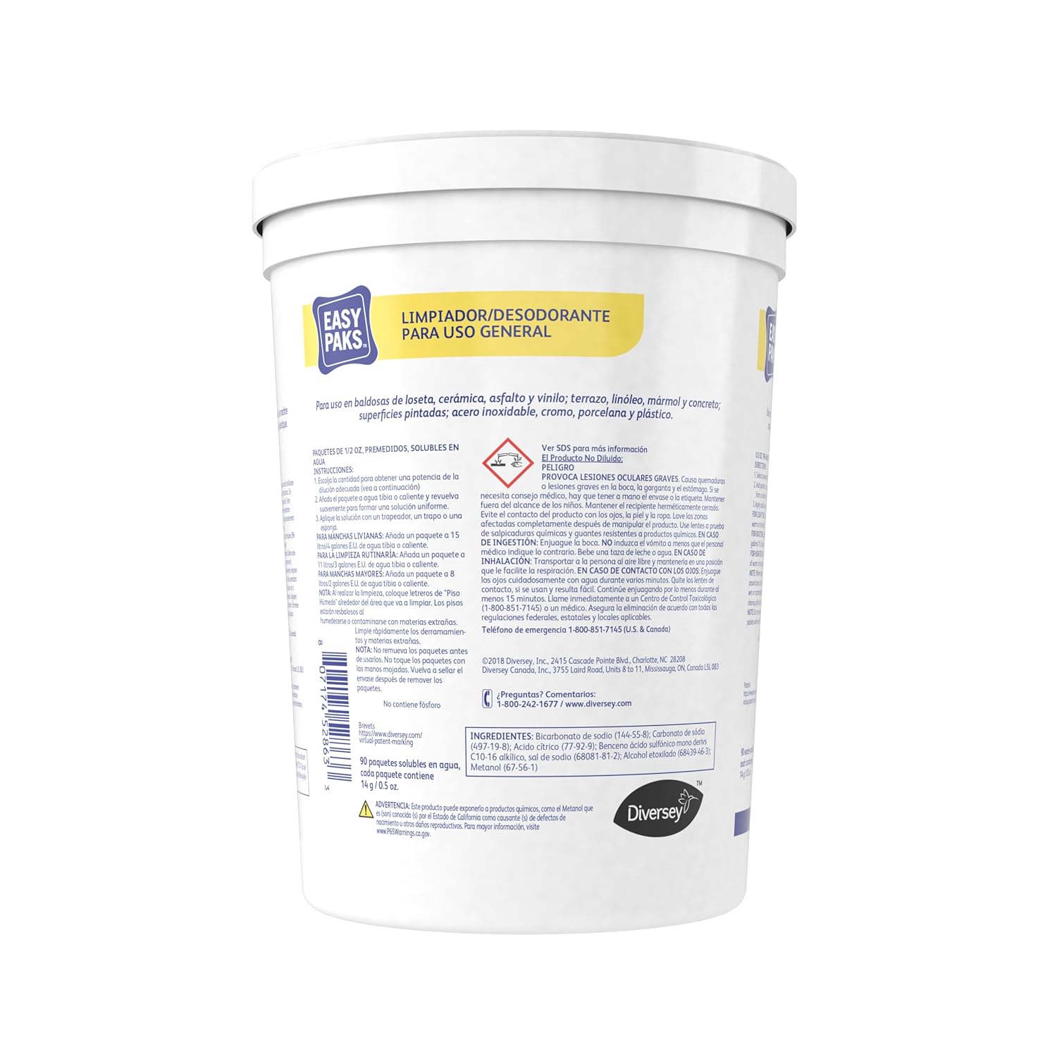 Diversey Easy Paks All Purpose Cleaner 90-Packs 1 Tub Pack of 2