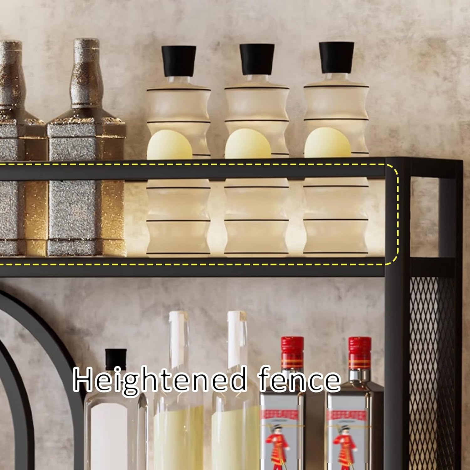 JIAOCKJIAO Wall Mounted Wine Rack with 3 Tiers