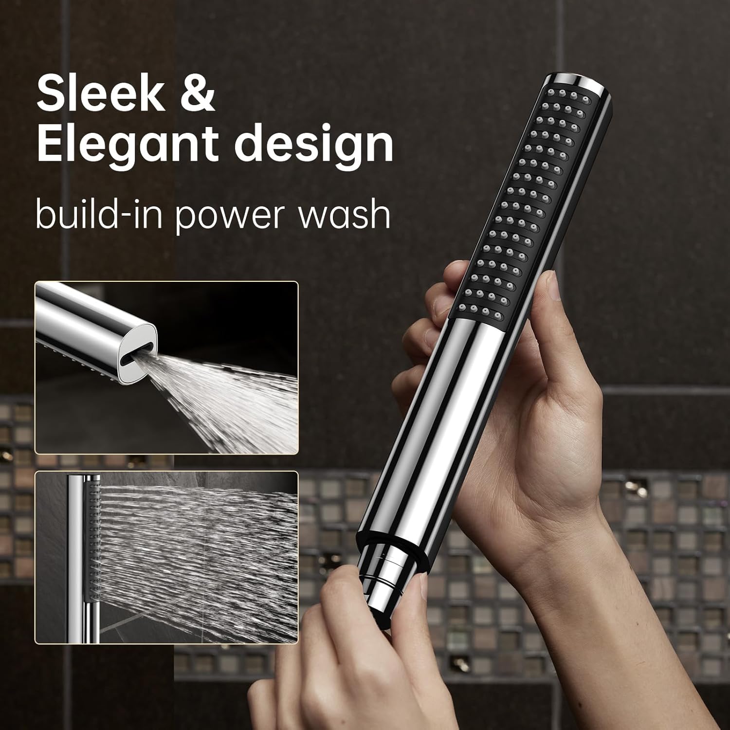 Veken 10 All Metal Rain Shower Head with Handheld Combo 1