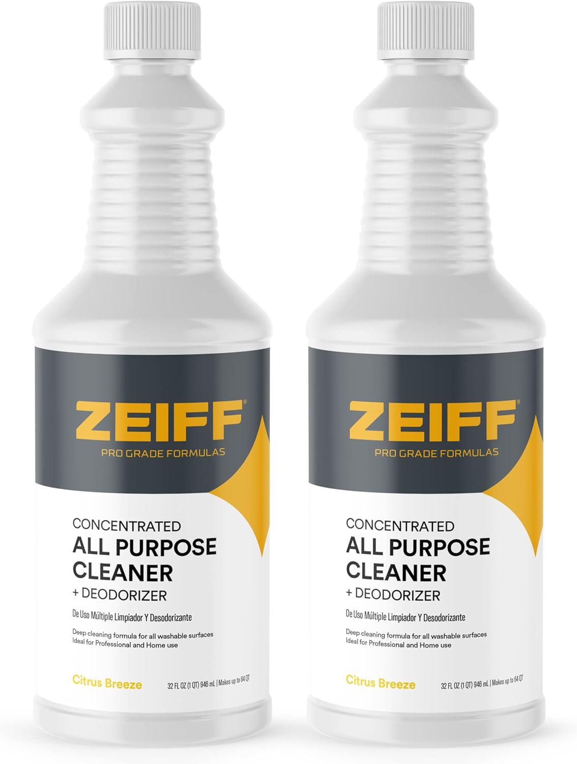 Zeiff Pro-Grade All-Purpose Cleaner Deodorizer 32 Ounce 2 Pack
