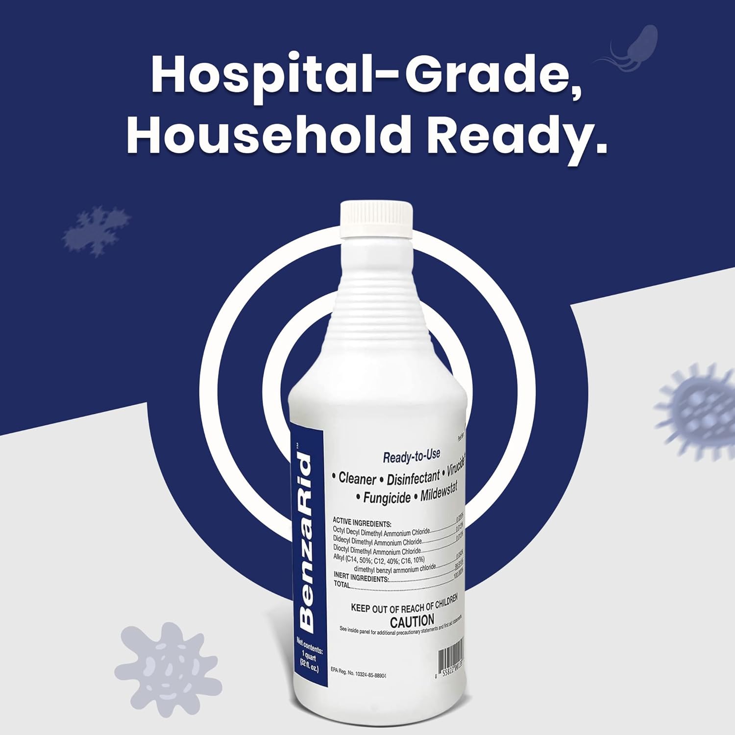 BenaRid Pro Mold Killer Fungicide Disinfectant 1 Gal 32 oz