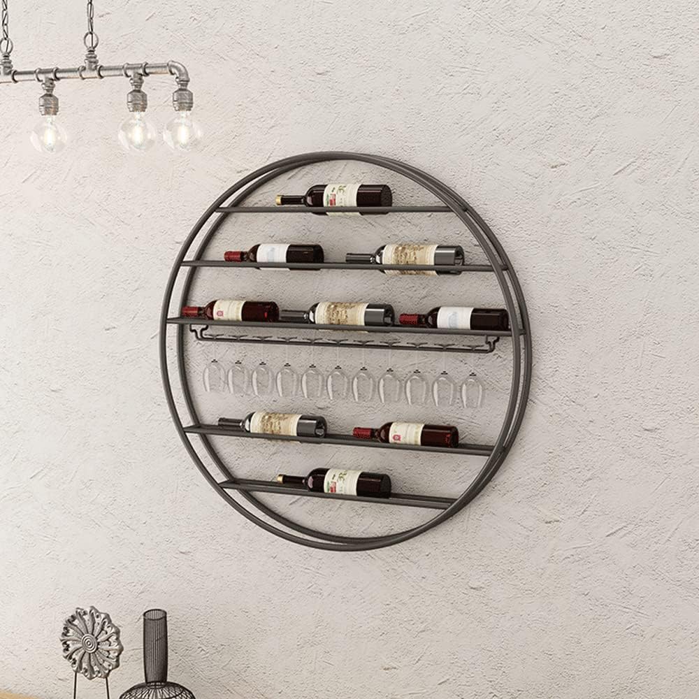 Wall-Mounted Wine Rack with Glass Holder Durable and Rust-Resistant