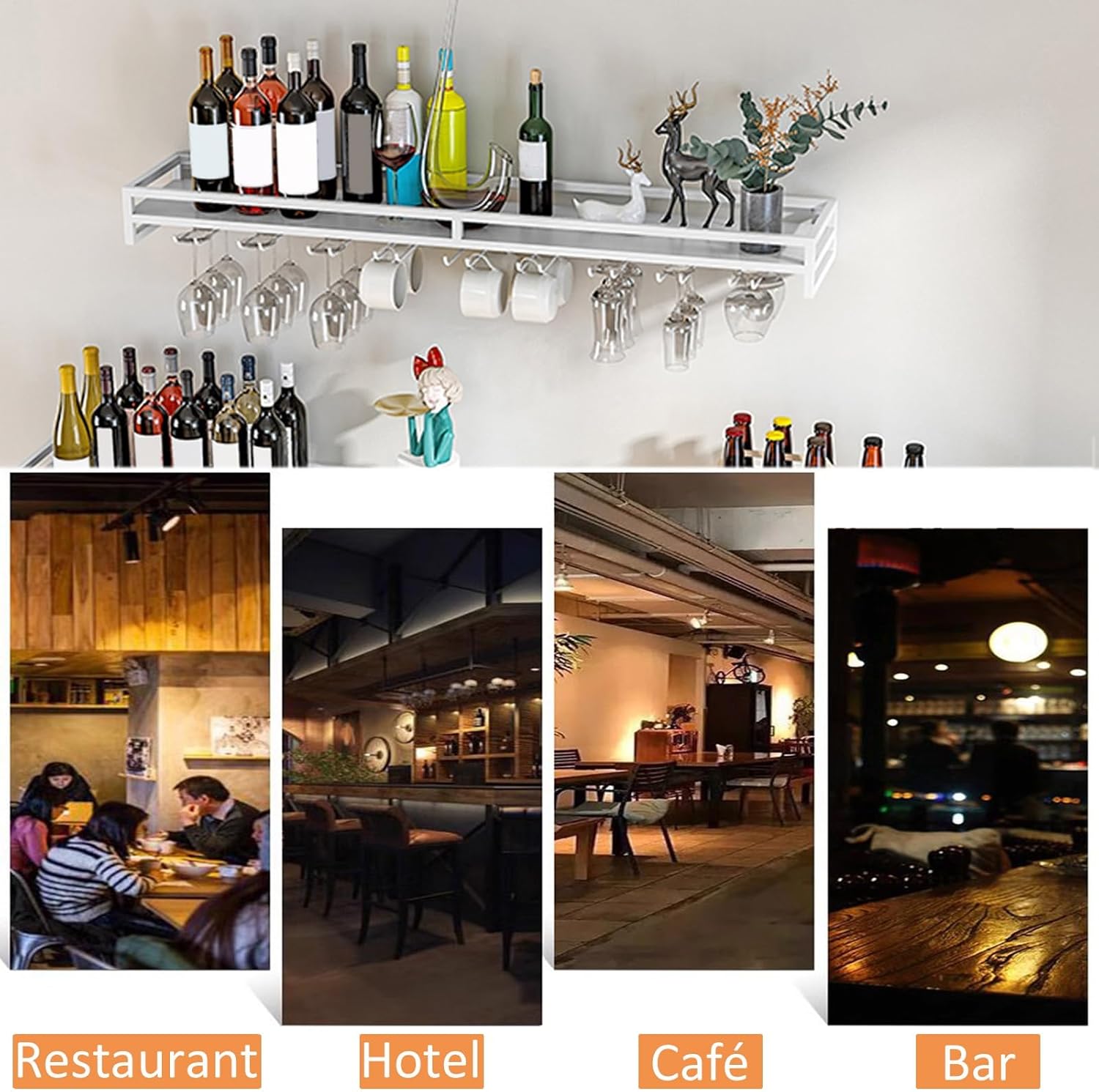 LIGUOYI Wall-Mounted Wine Glass Rack