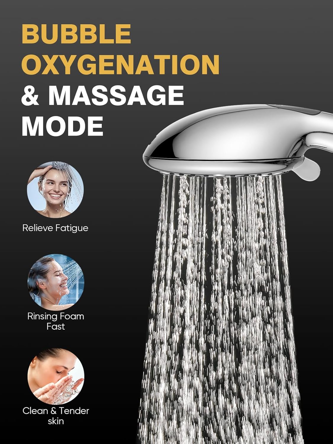 Cobbe 9 Function Handheld Shower Head with Power Wash