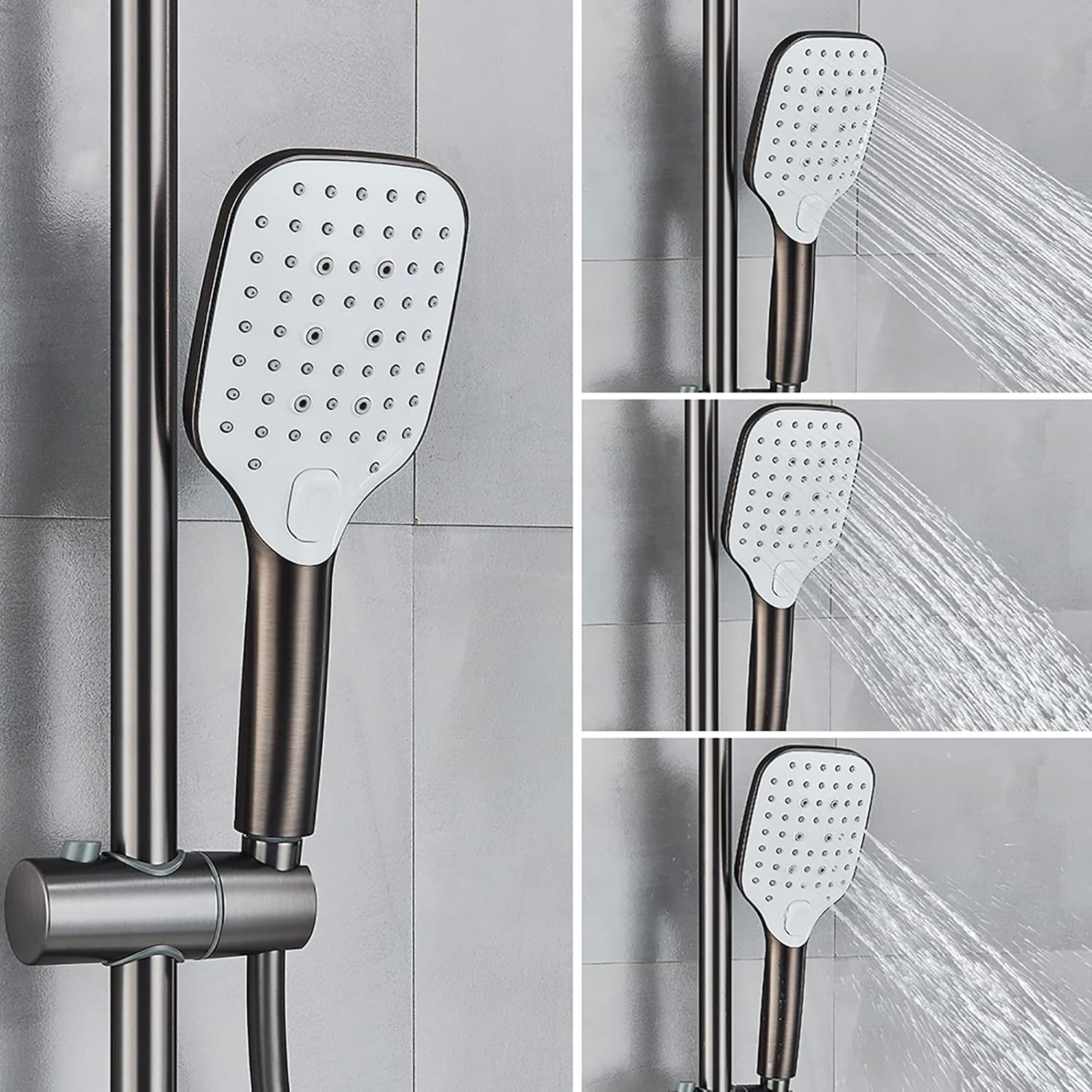 Rain Shower Head and Handheld Combo Set with 3 Modes