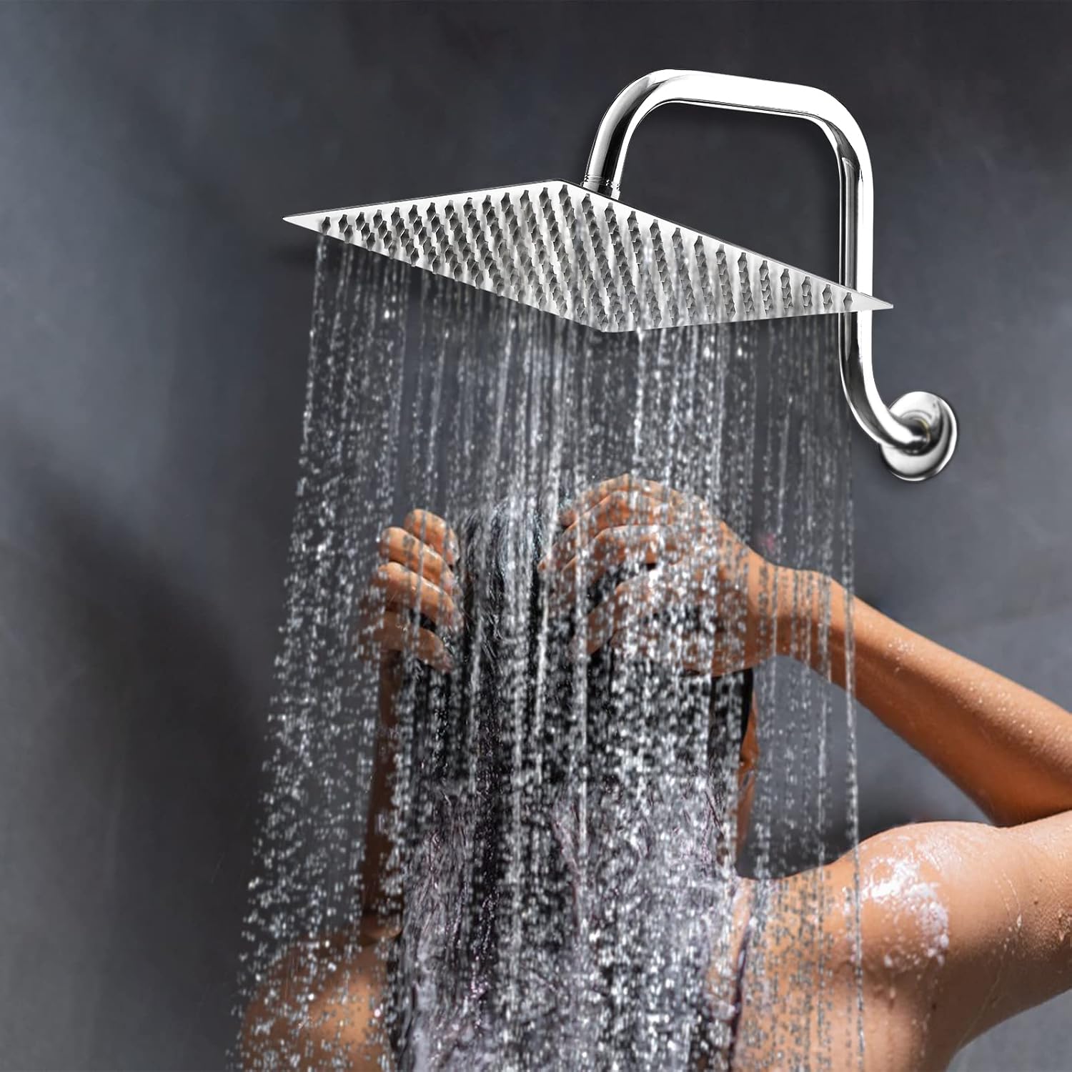 Aiscsc 10 Inch Rain Shower Head with 304 Stainless Steel
