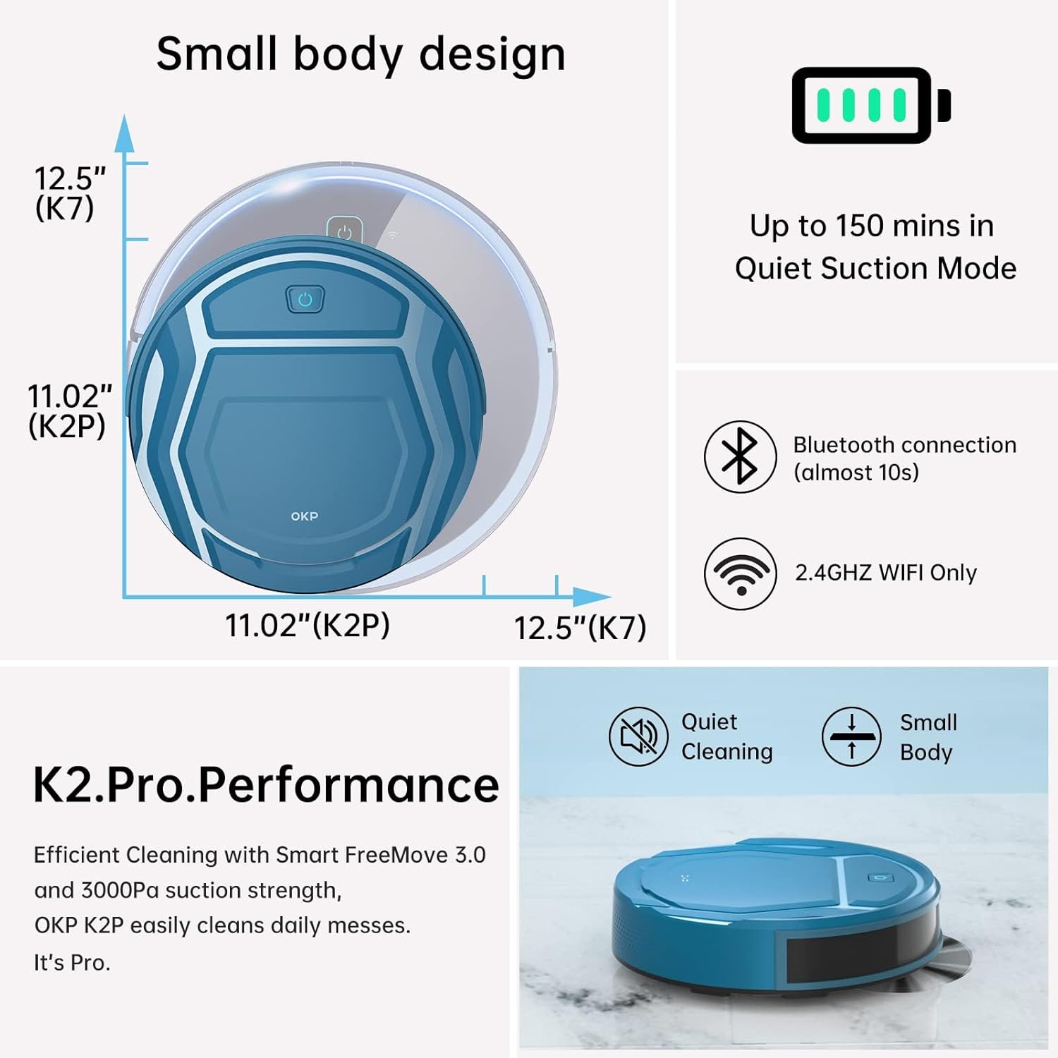 OKP K2-Pro Robot Vacuum Cleaner
