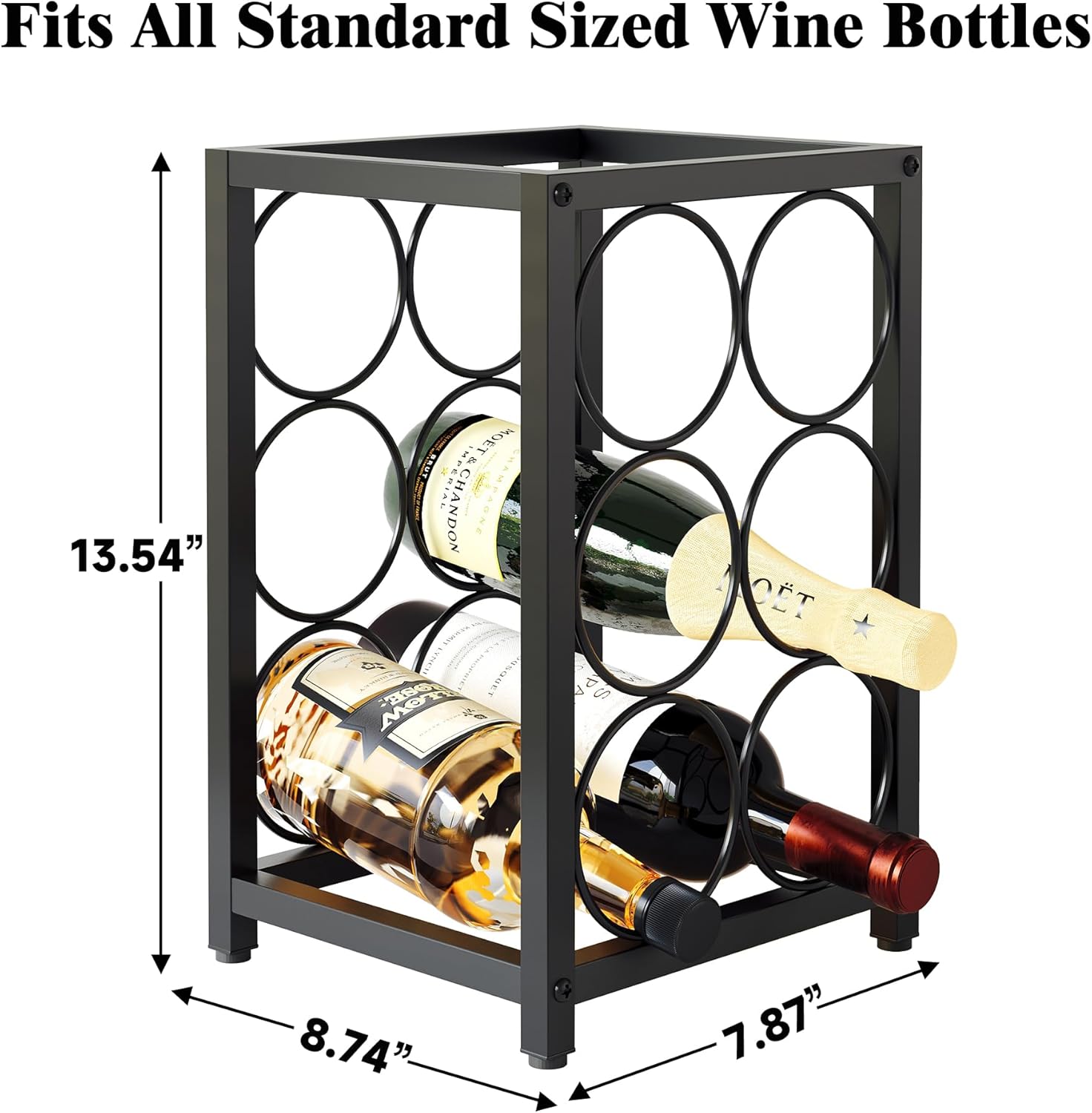 Hjarta 6-Bottle Space-Saving Wine Rack