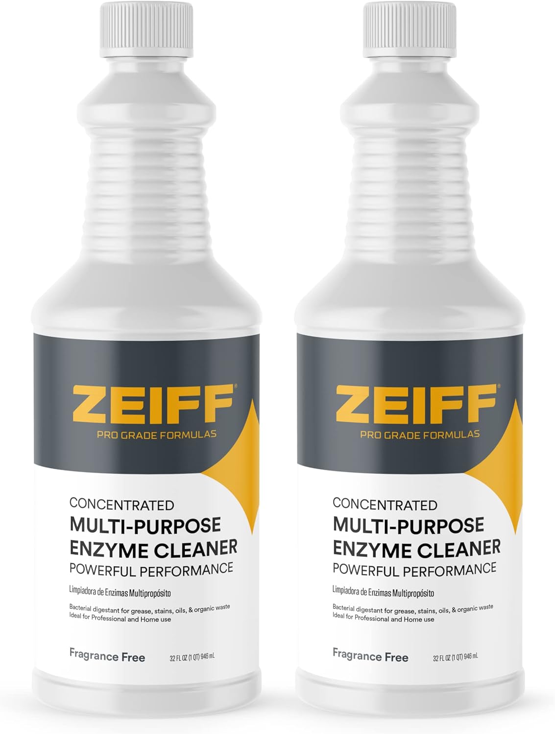 Zeiff Pro-Grade Multi-Purpose Enzyme Cleaner - 32 Ounce 2 Pack