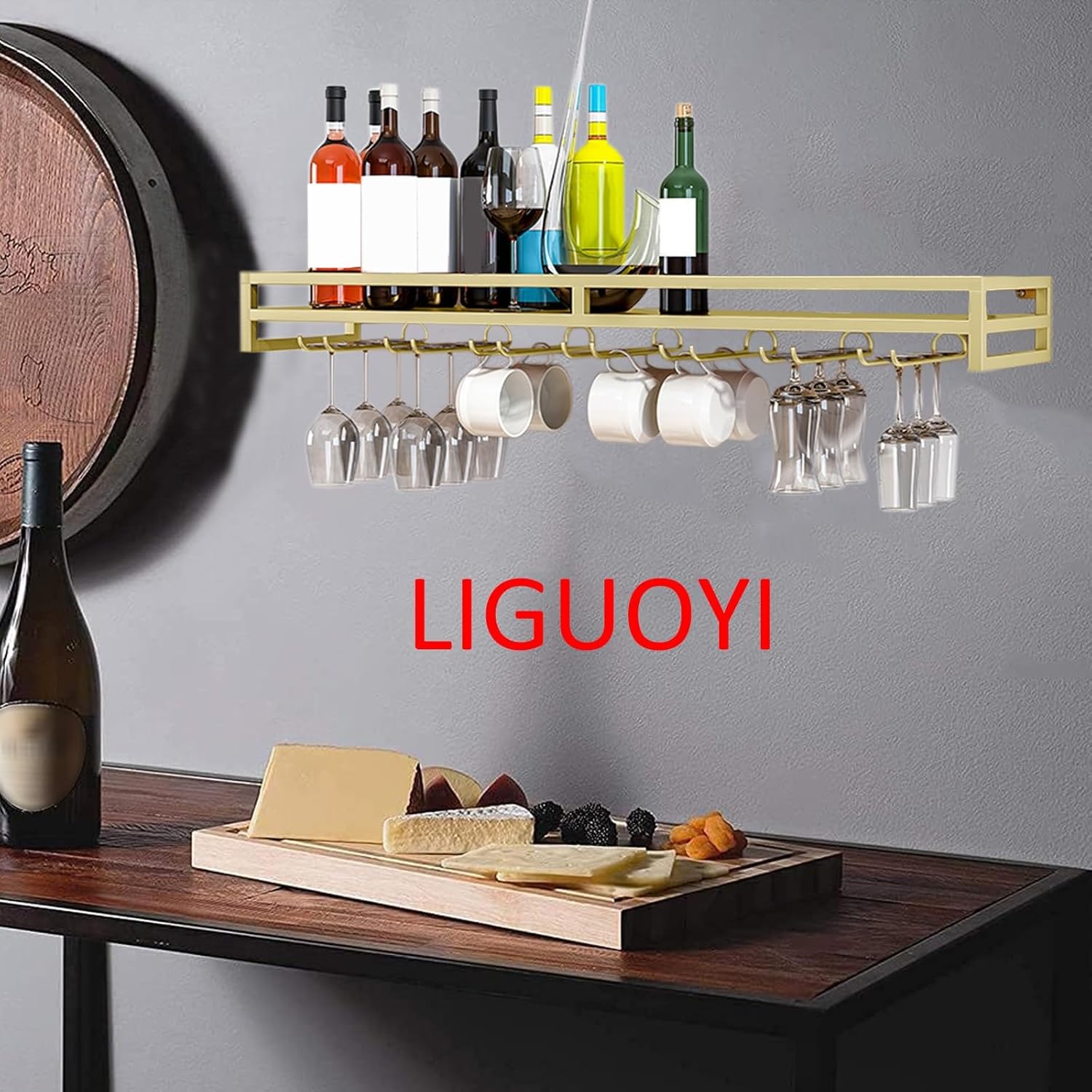 LIGUOYI Wall-Mounted Wine Glass Rack