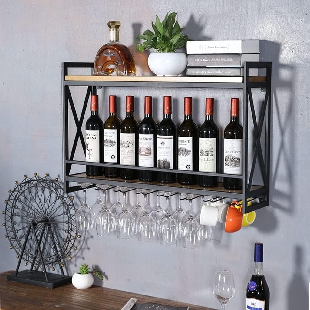 Wall Mounted Wine Bottle Display Rack for Home Decor