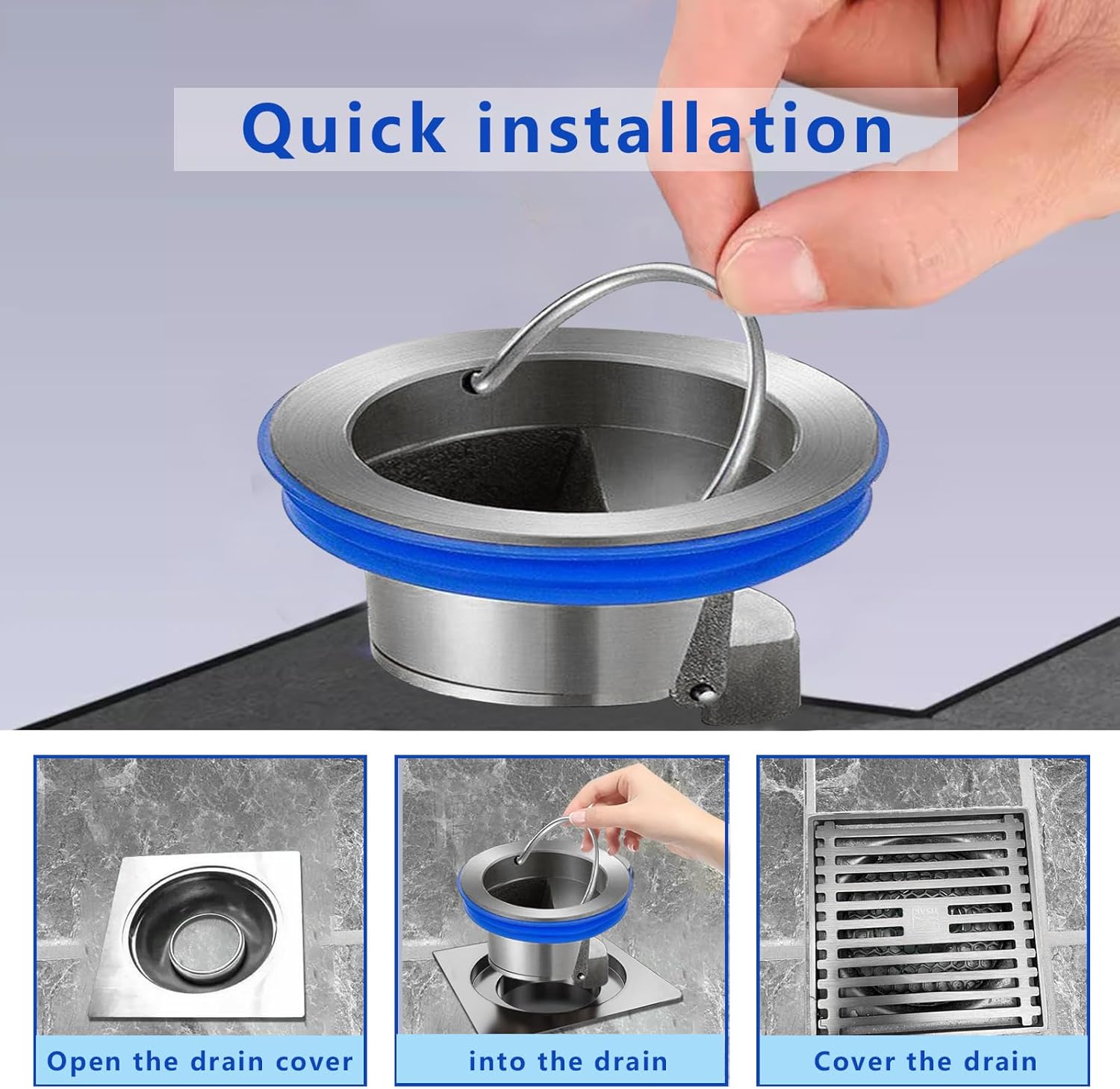 Lupdato Shower Floor Drain Backflow Prevent One Way Valve
