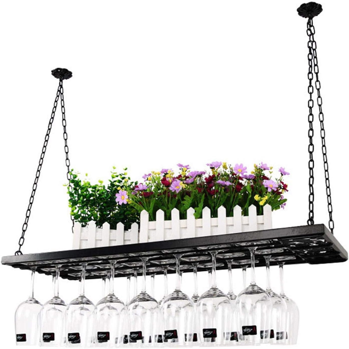 Mounted Wine Racks Industrial Chain Suspension Wall Rack