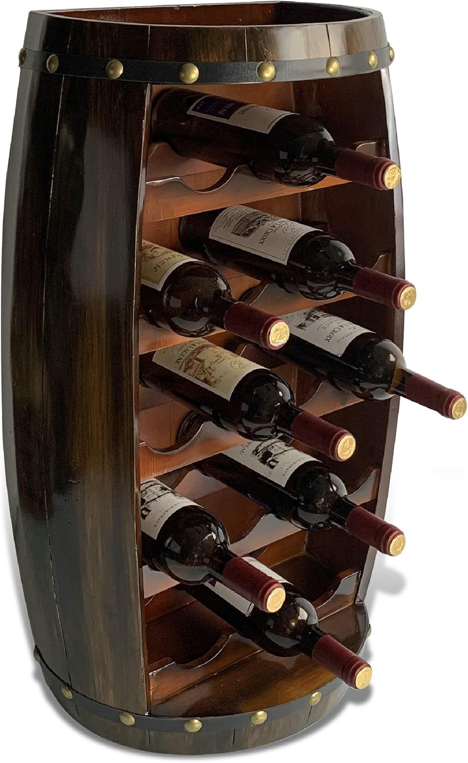 CoTa Global Alexander 18-Bottle Wooden Wine Rack - Wall Mounted and Free Standing
