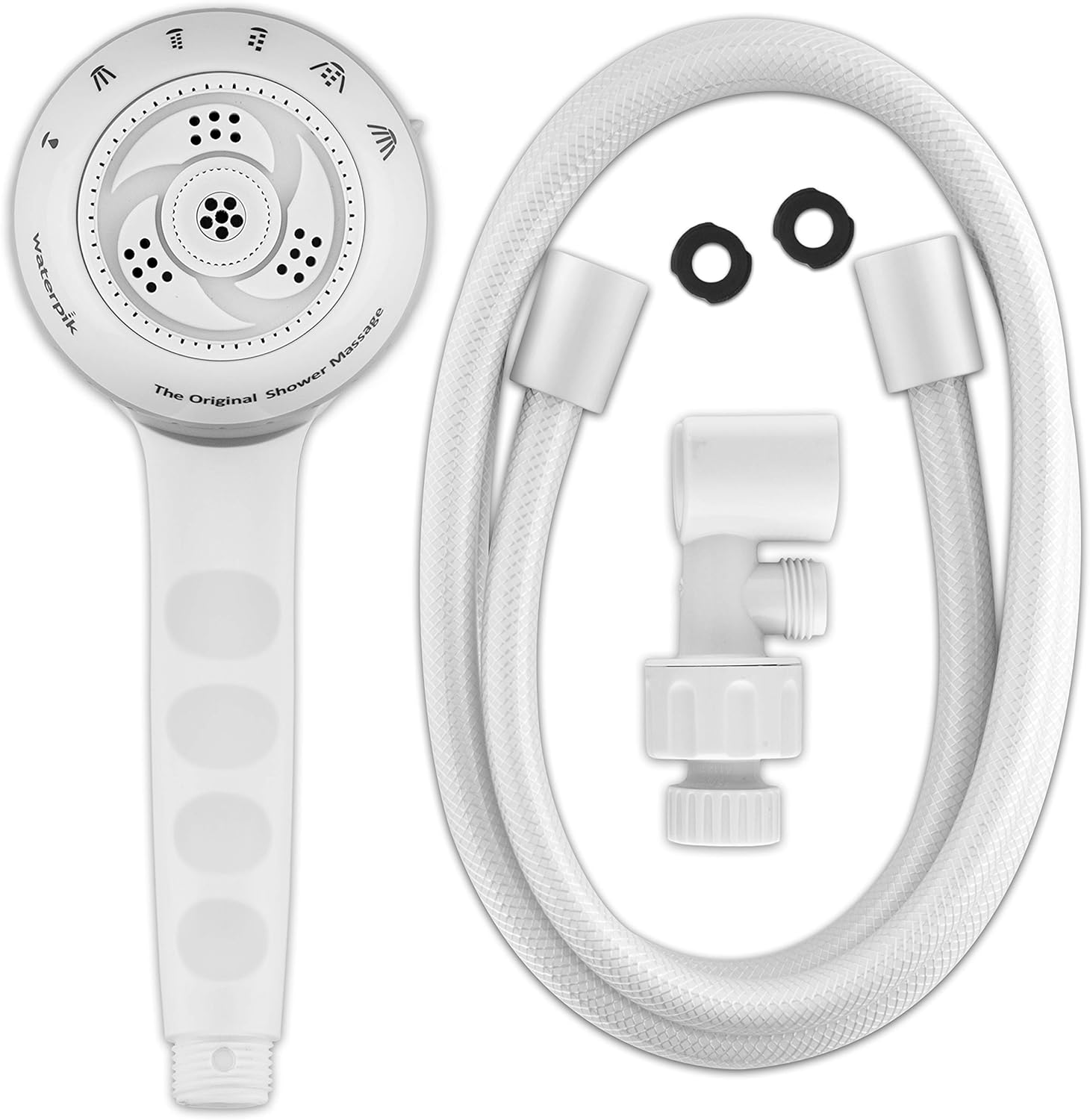 Waterpik Original Massage Shower Head with 5-Foot Hose and 6 Modes