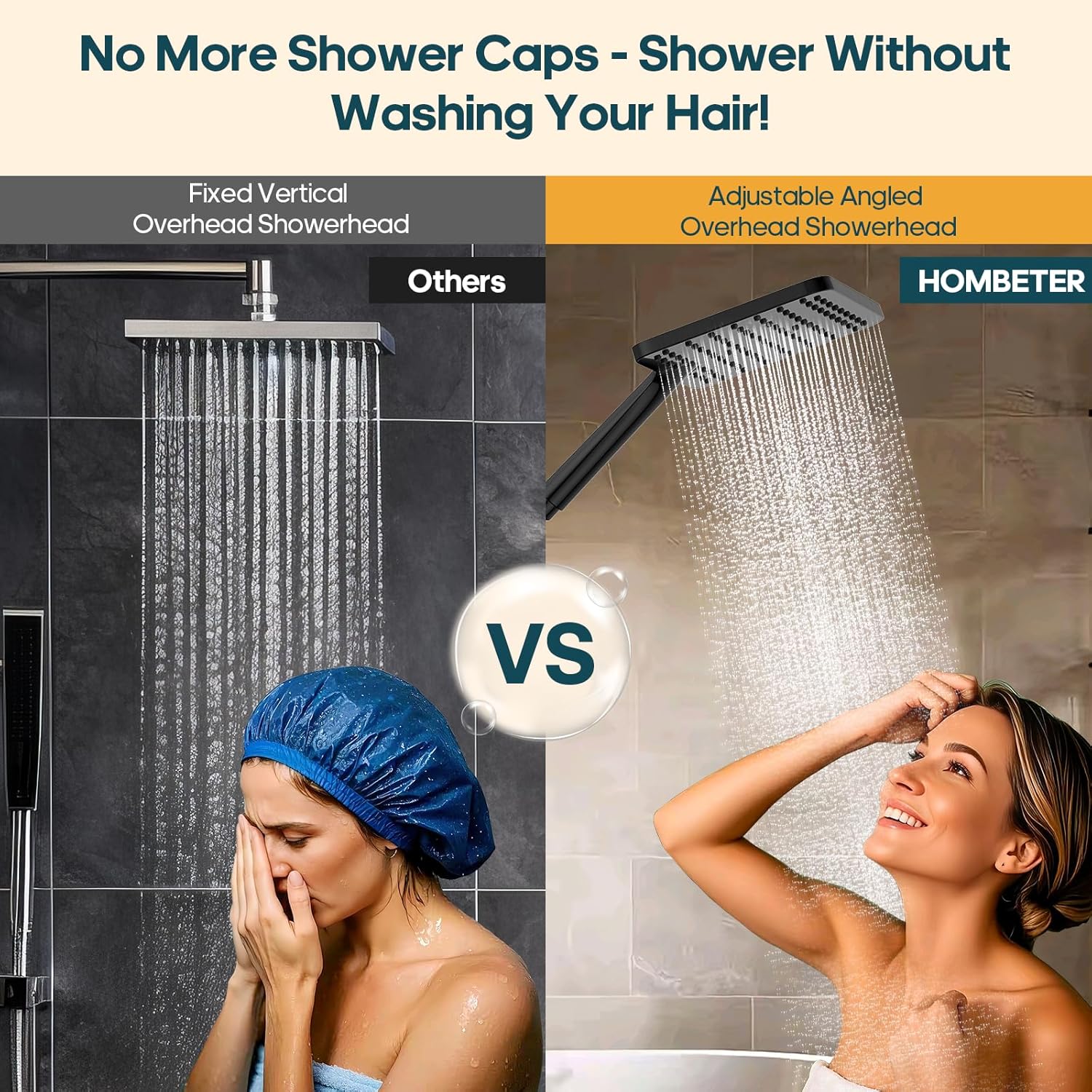 Hombeter 10 Inch Handheld Rain Shower Combo Matte Black