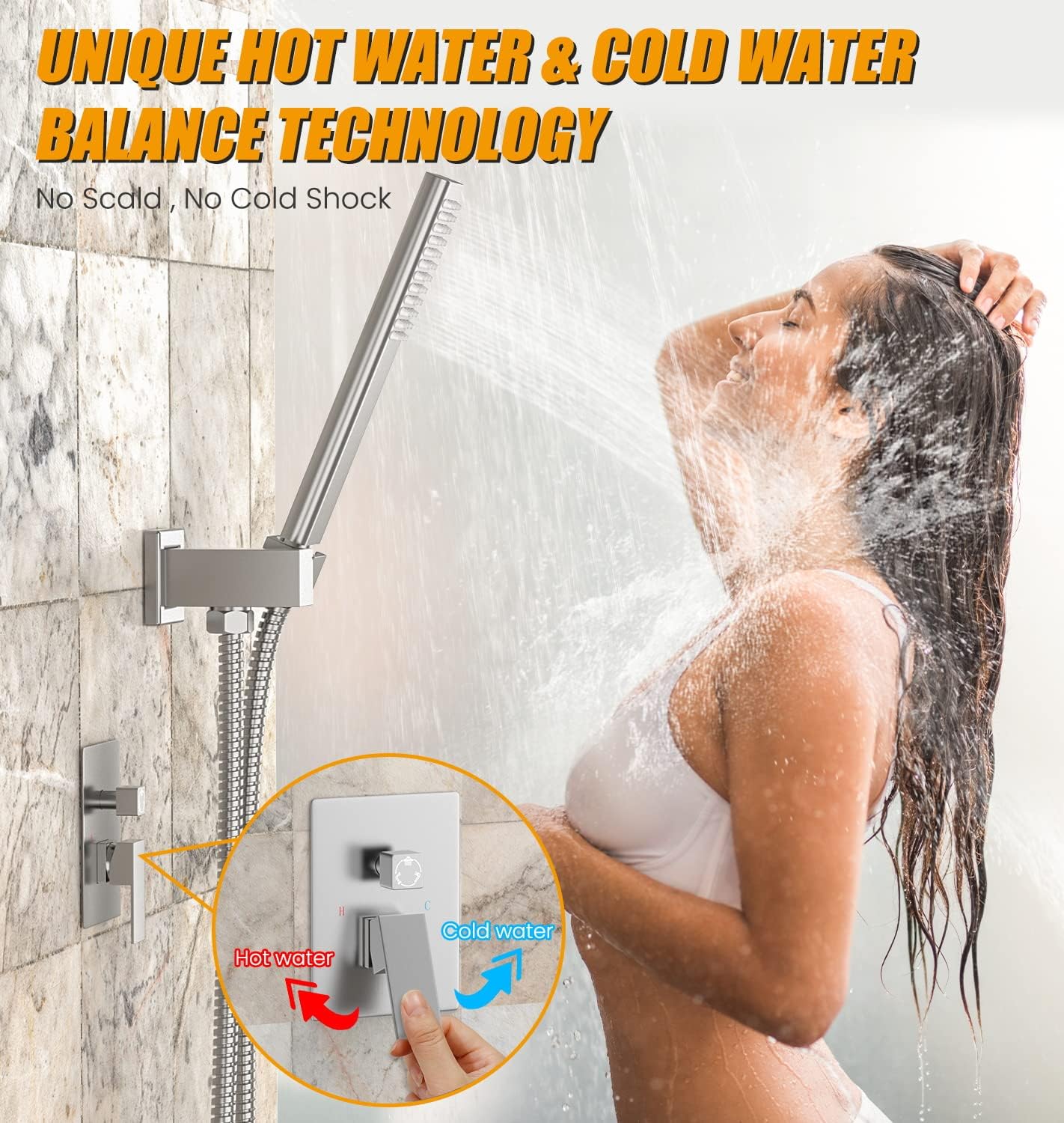 EMBATHER Tub Shower Trim System with Rainhead