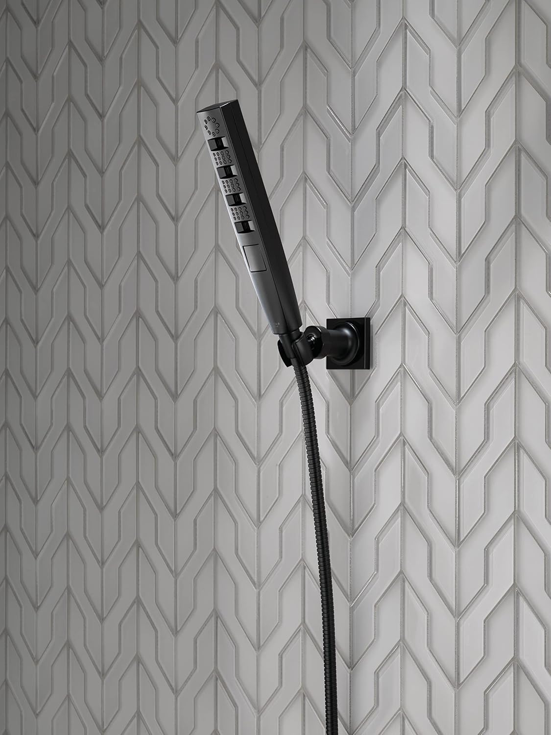 Delta H2Okinetic 5-Spray Matte Black Handheld Shower with Hose