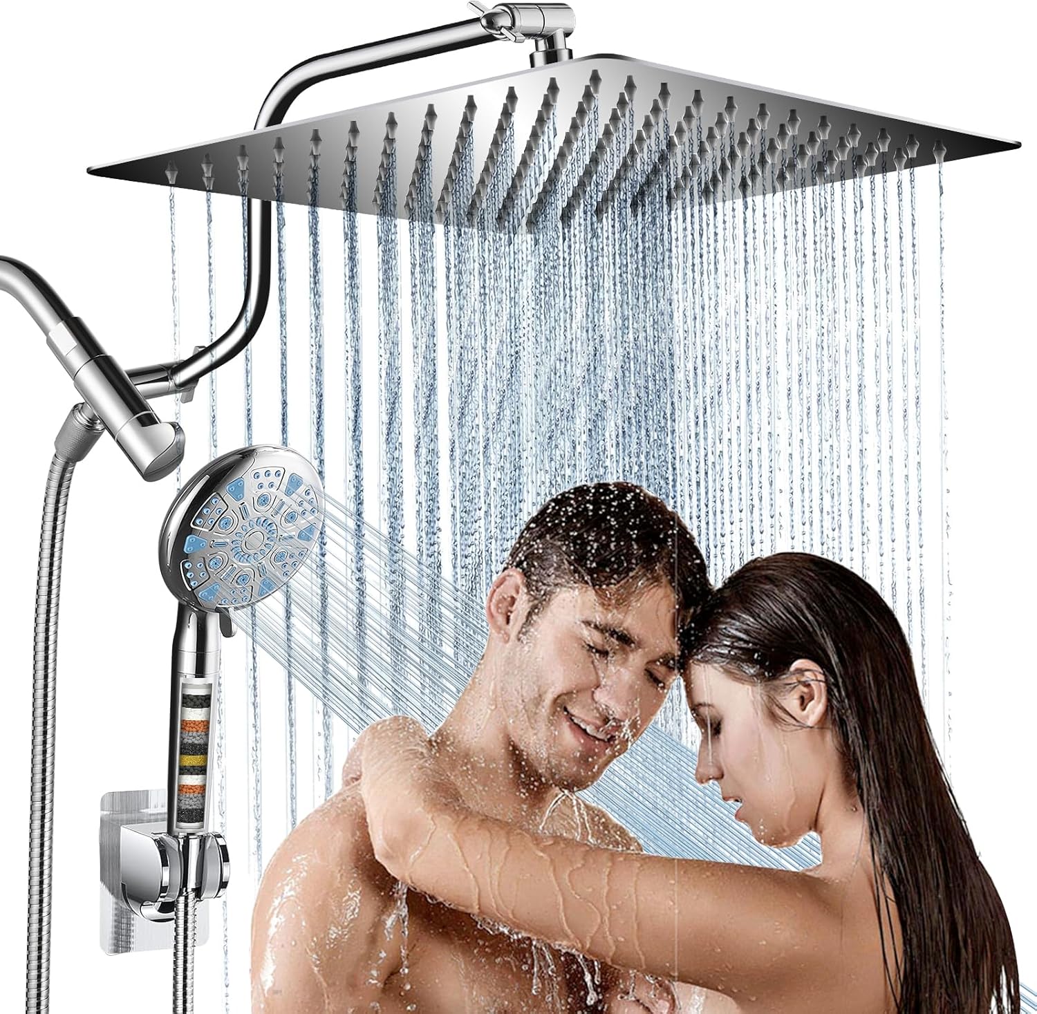 Cobbe 12 Inch All Metal 3-Way Rain Shower Head Combo