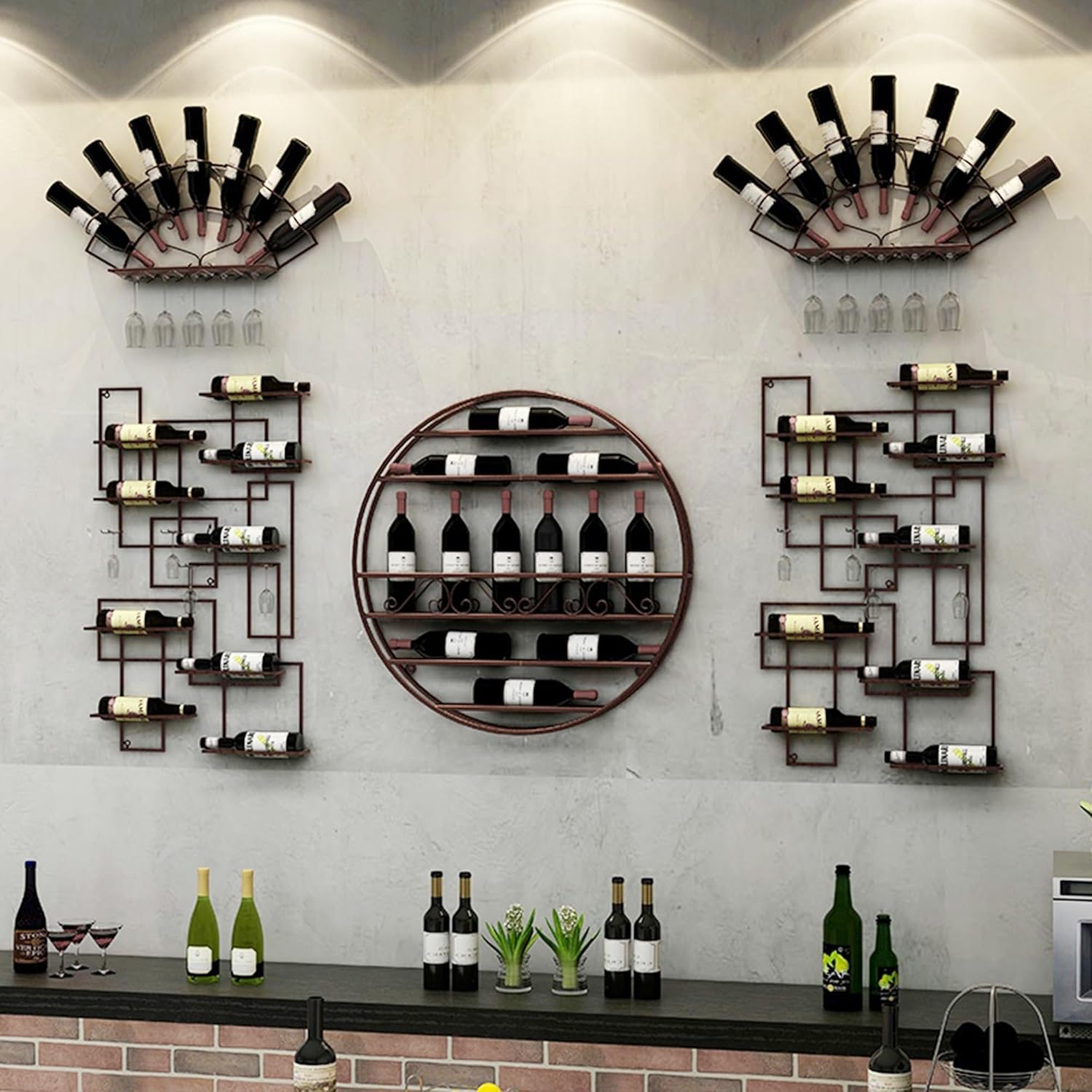 CUXAHO Bronze Wall-Mounted Wine Rack 1