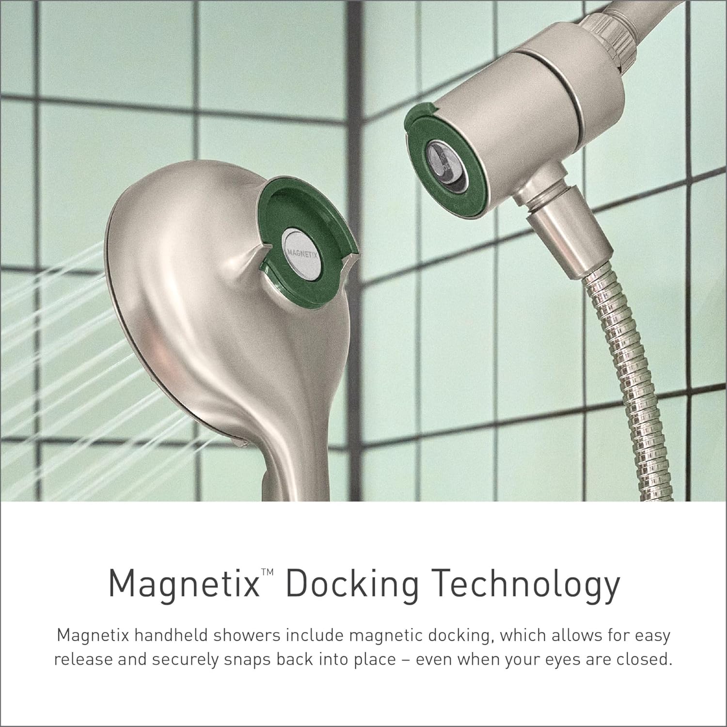 Moen Engage Magnetix 35-Inch Handheld Showerhead with Magnetic Docking