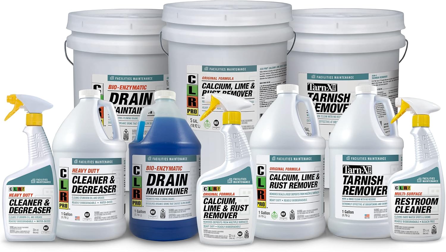CLR PRO Calcium Lime Rust Remover 1 Gallon Pack of 2