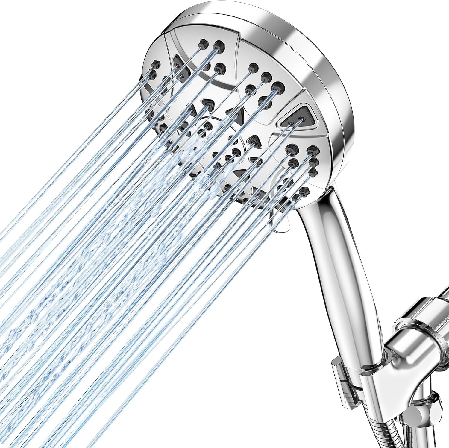 VKZK High Pressure 8 Mode Handheld Shower Head with Stainless Steel Hose