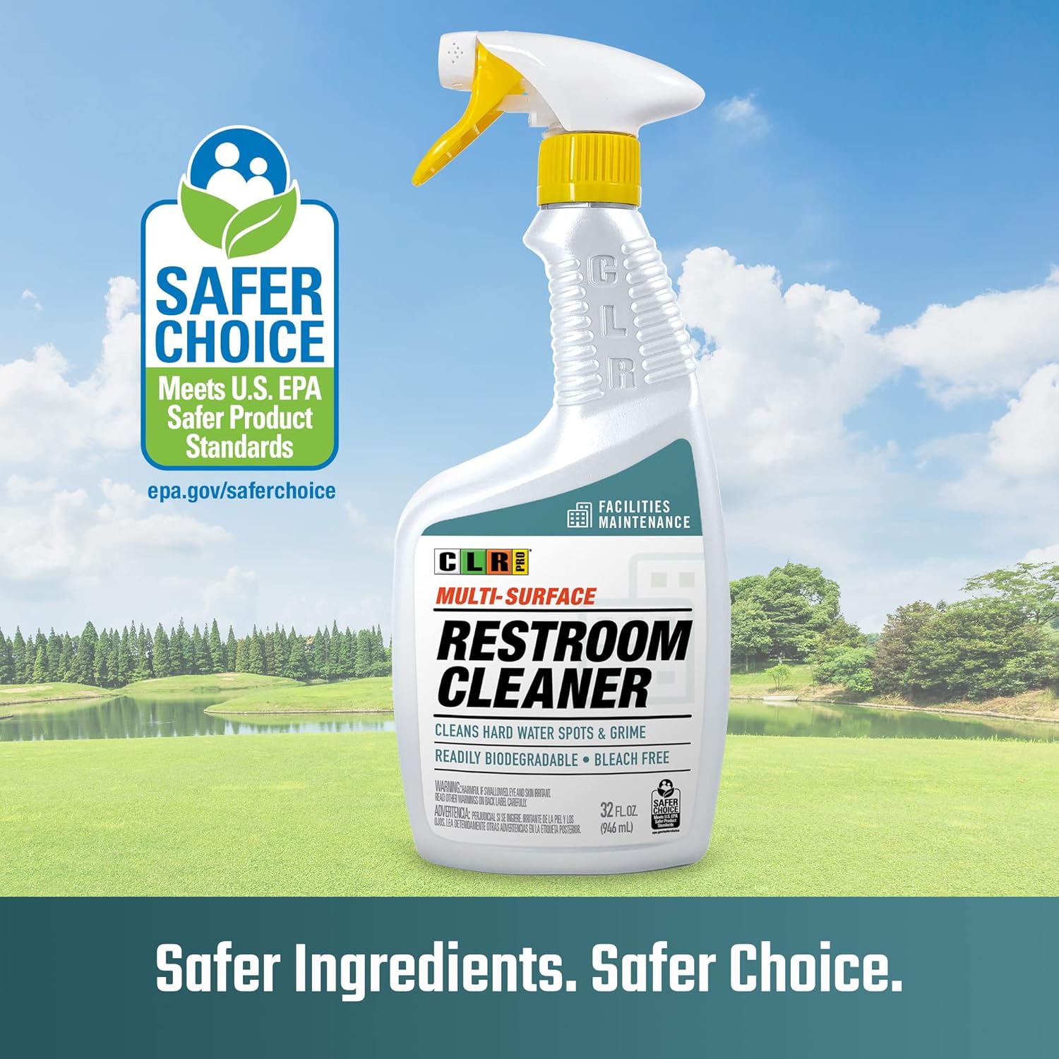 CLR PRO Industrial Multi-Purpose Restroom Cleaner 32 oz Pack of 2
