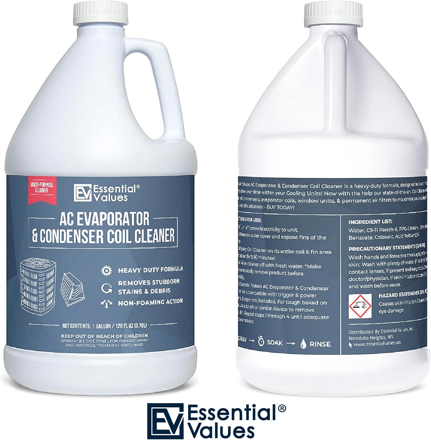 Essential Values Coil Cleaner for AC Unit Gallon