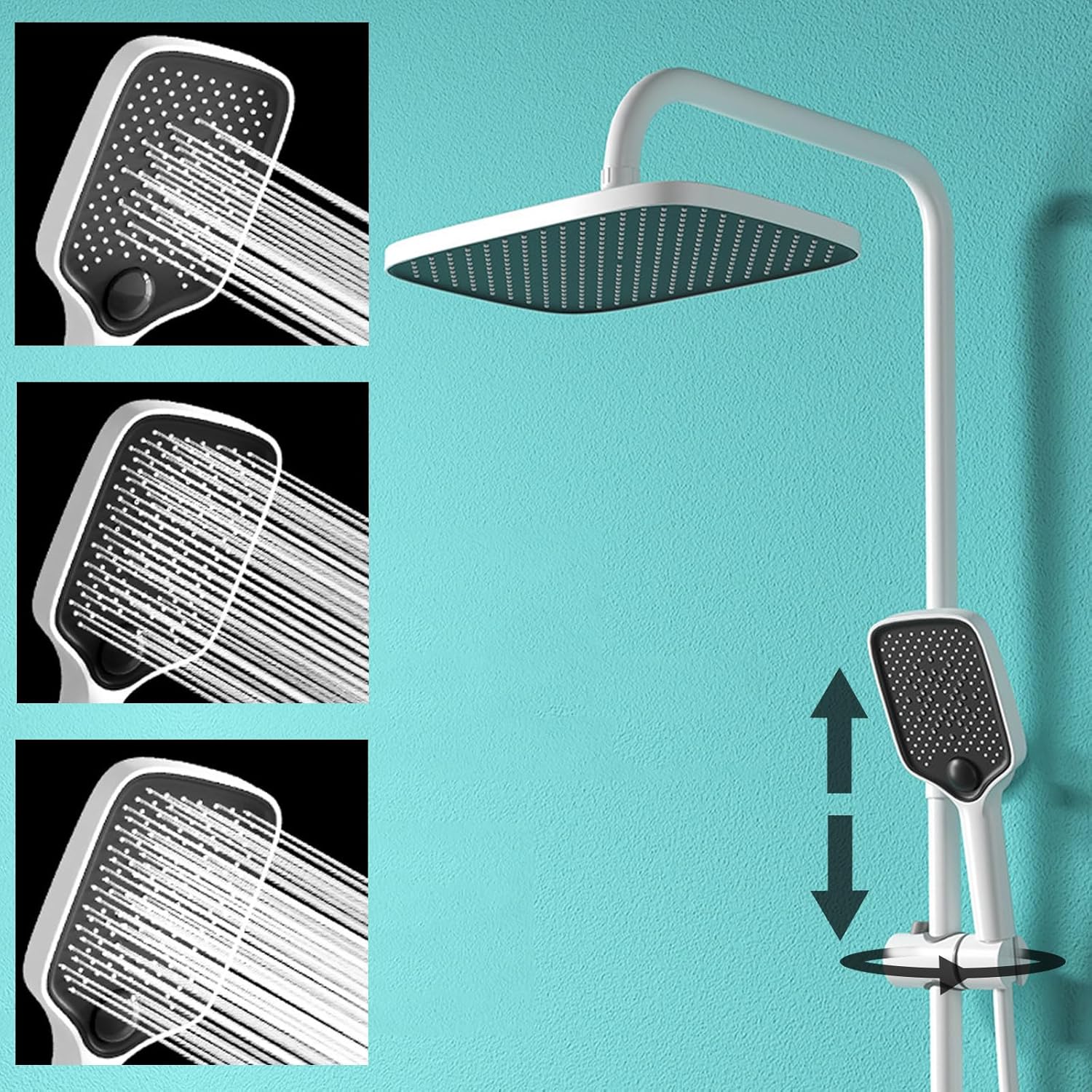 Digital Display Shower Faucet Set with 4 Functions