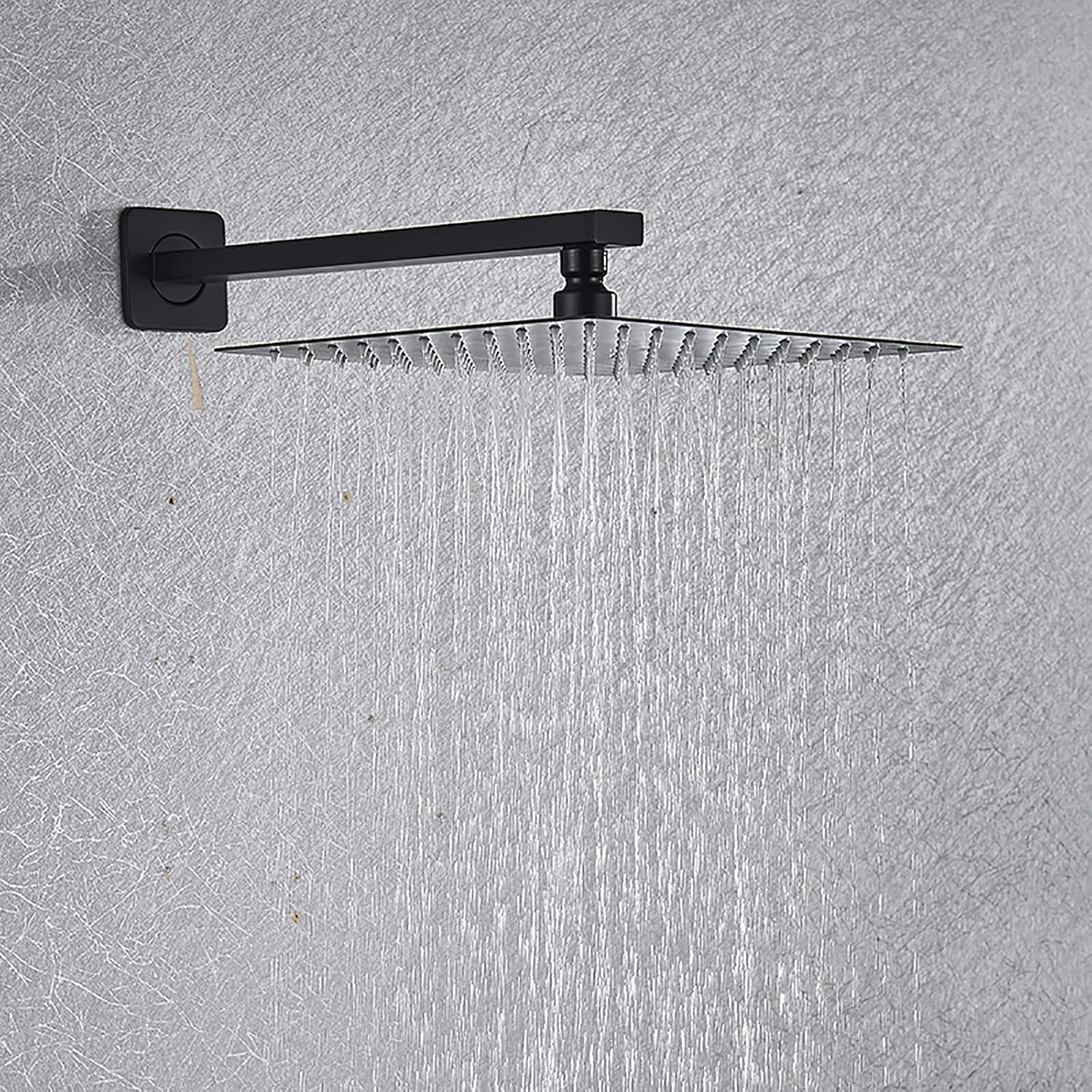 Wall Mounted Matte Black Shower Combo Set with Digital Display